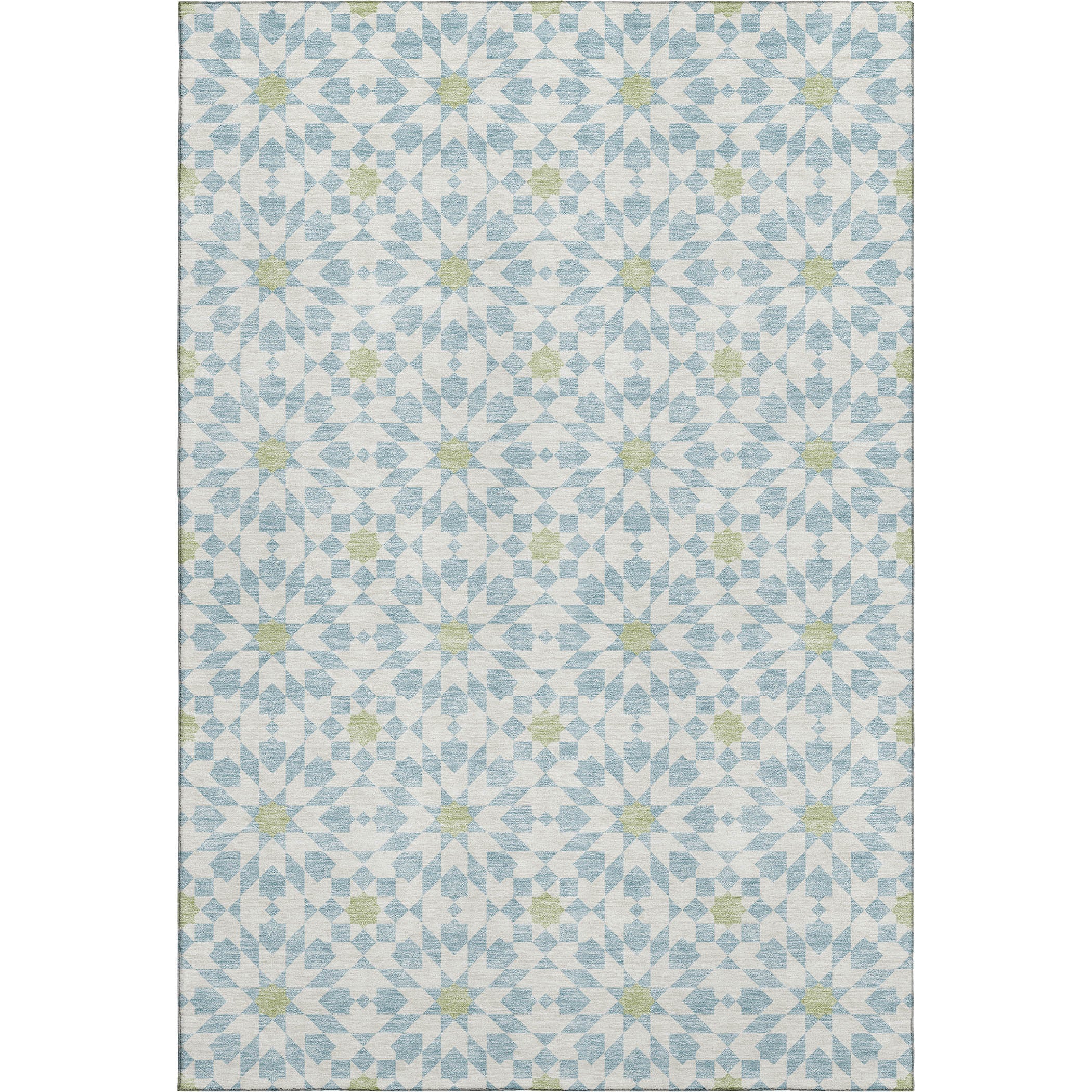 Queenstown Machine Washable Transitional Sky Blue Rug 2'6" x 3'10" #shape_Rectangle