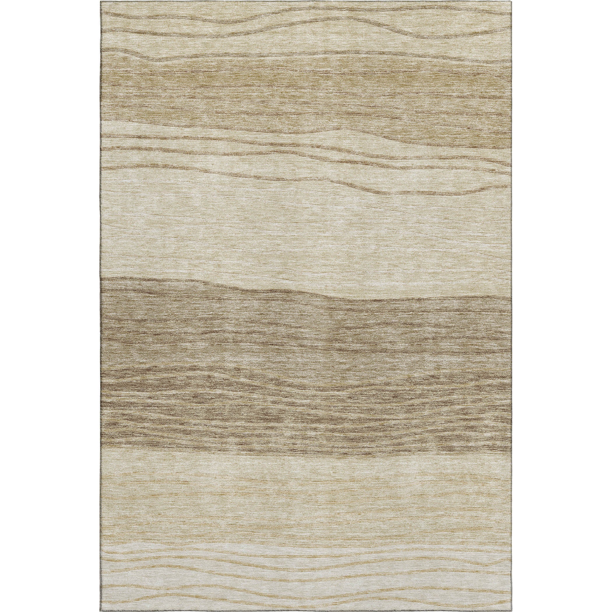 Seoul Machine Washable Transitional Beige Brown Rug 2'6" x 3'10" #shape_Rectangle
