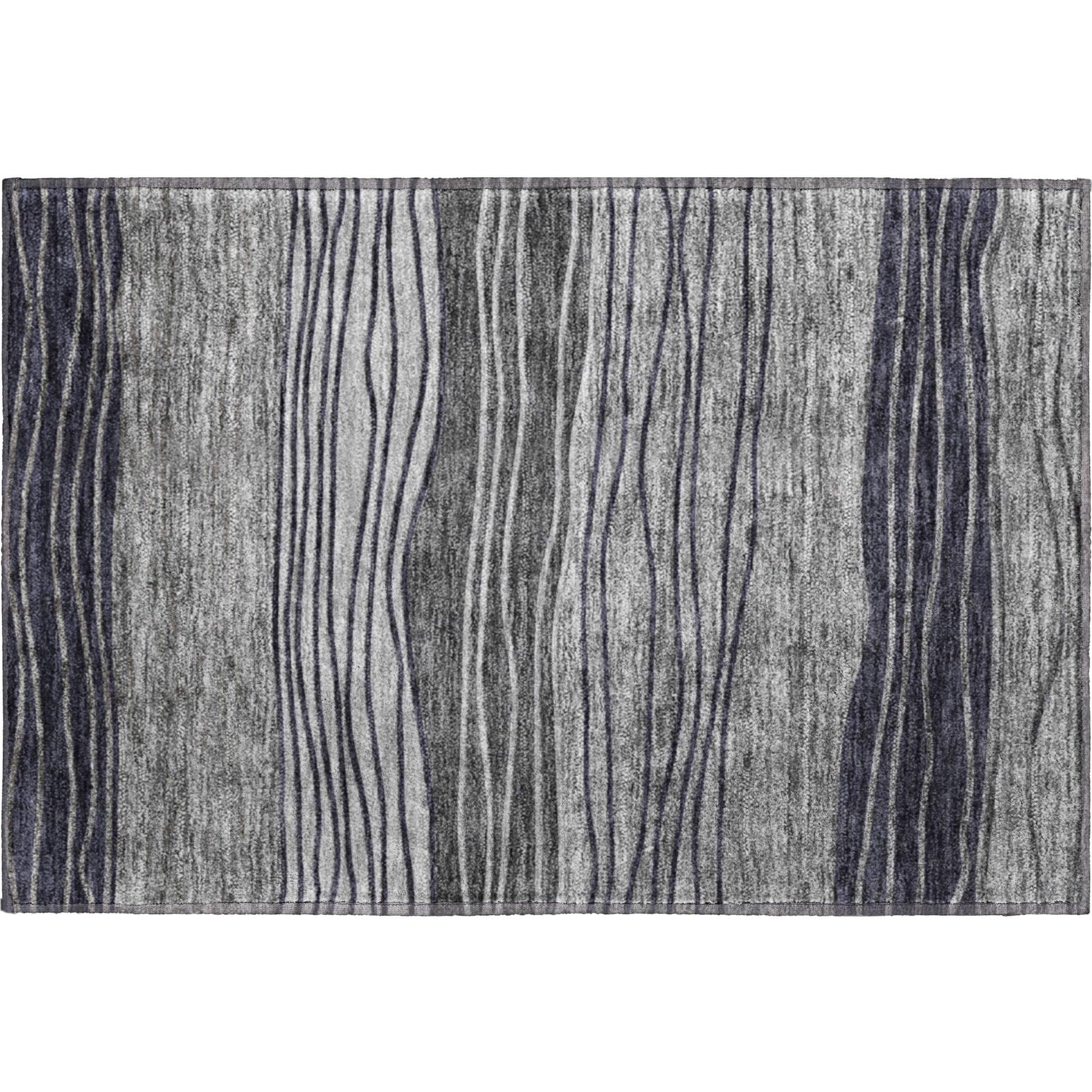 Seoul Machine Washable Transitional Gray Rug 1'8" x 2'6" #shape_Rectangle