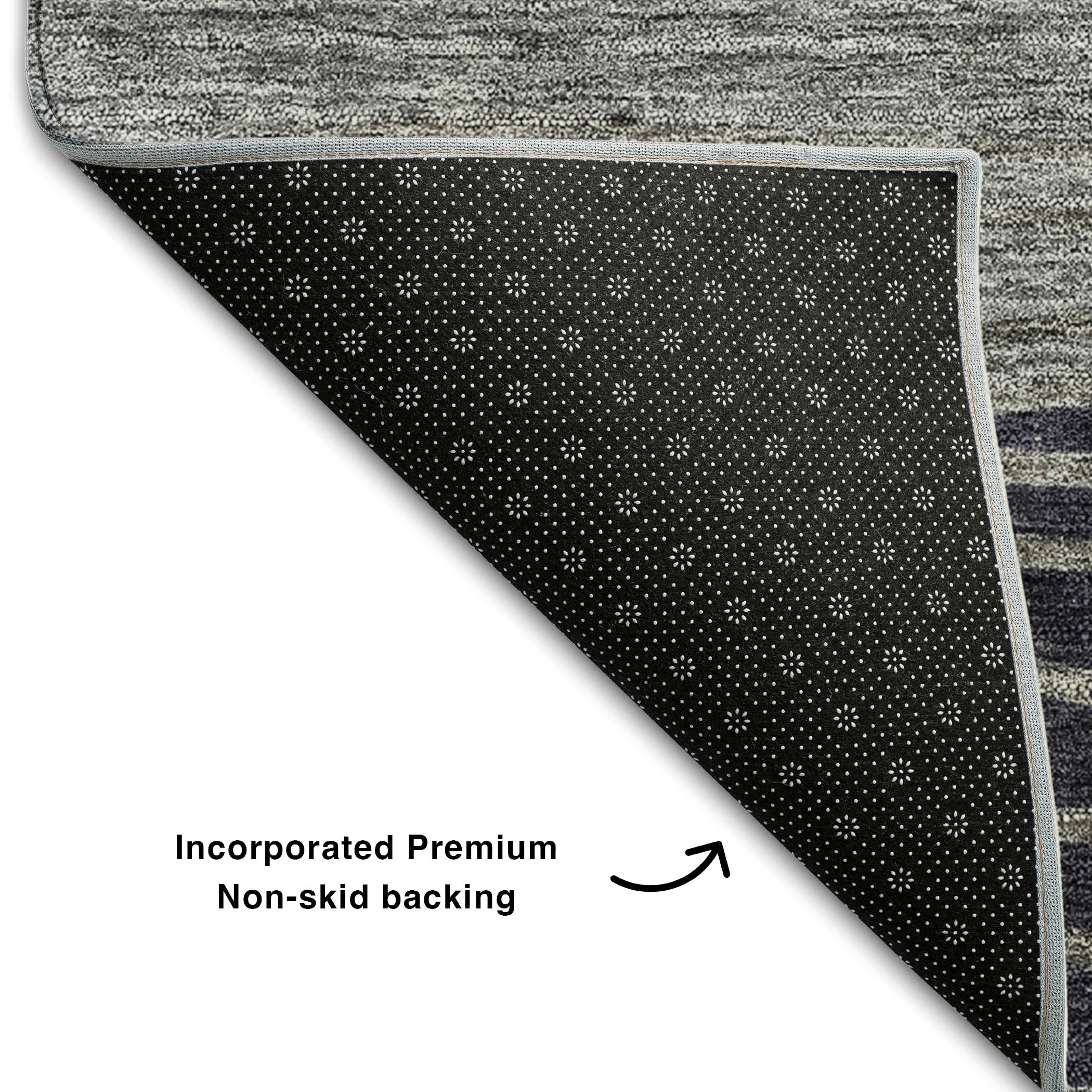 Seoul Machine Washable Transitional Gray Rug 1'8" x 2'6" #shape_Rectangle