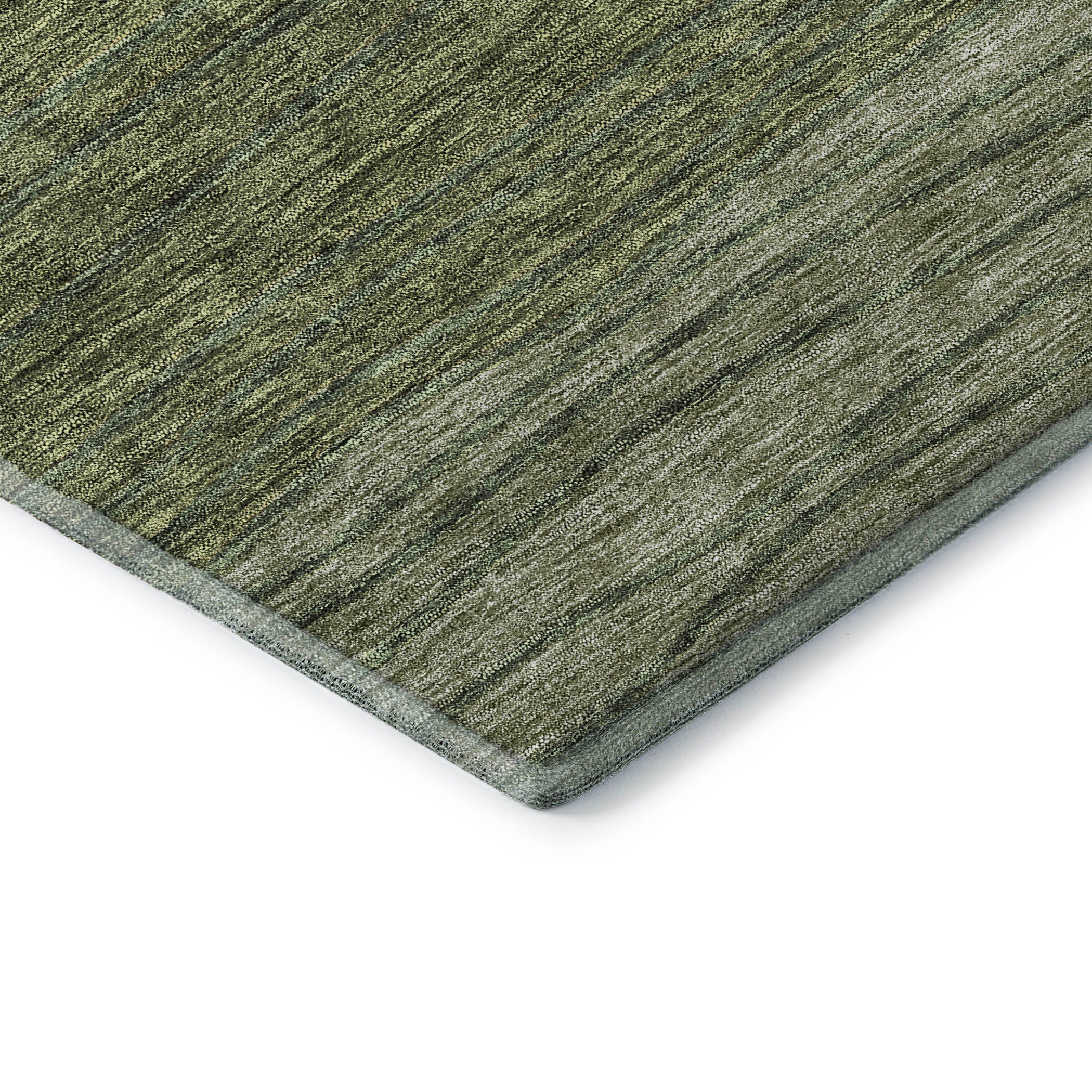 Seoul Machine Washable Transitional Olive Green Rug 1'8" x 2'6" #shape_Rectangle