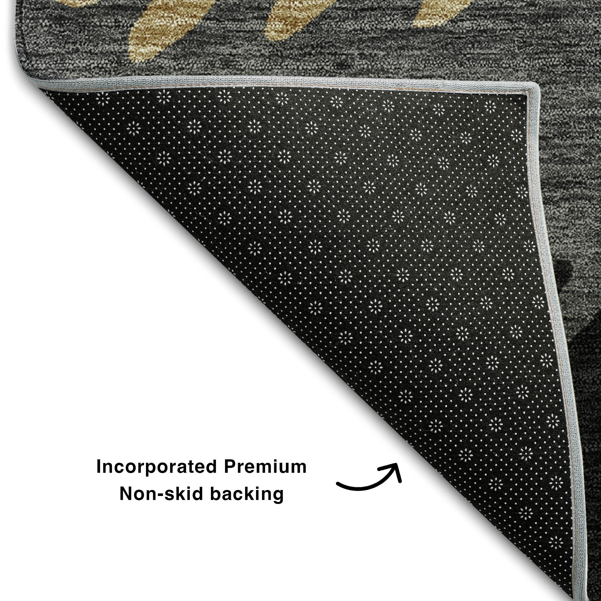 Tallinn Machine Washable Transitional Black Rug 1'8" x 2'6" #shape_Rectangle