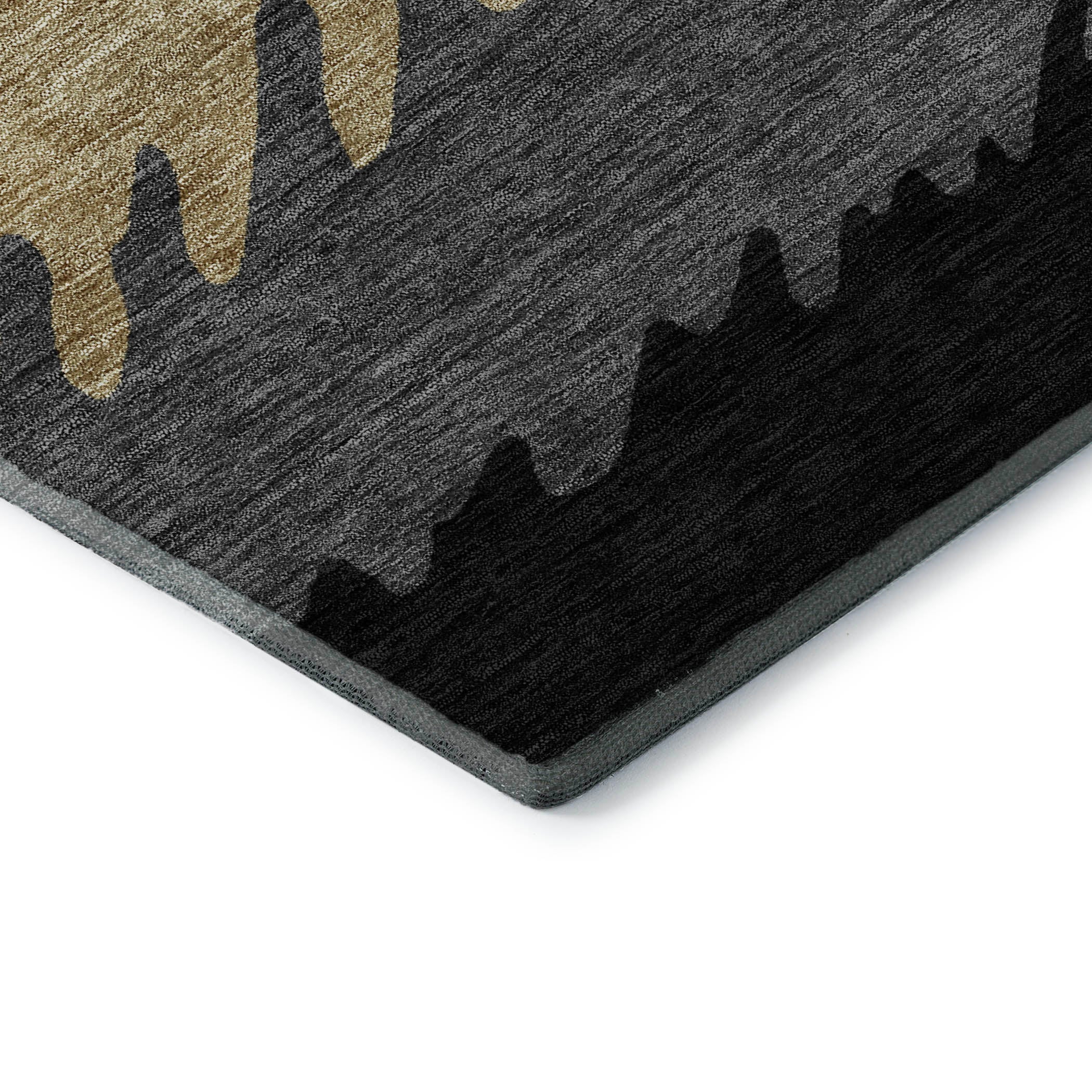 Tallinn Machine Washable Transitional Black Rug 1'8" x 2'6" #shape_Rectangle
