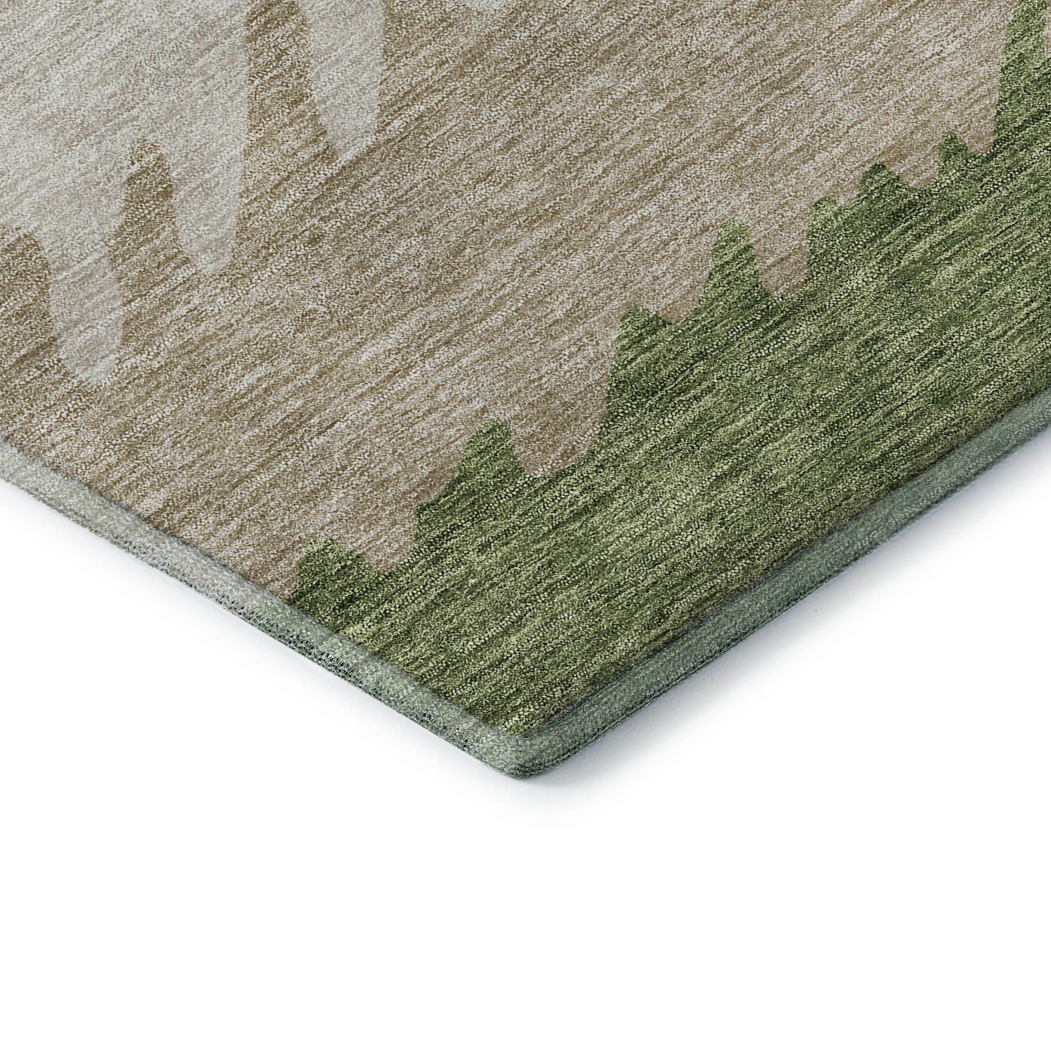 Tallinn Machine Washable Transitional Green Rug 1'8" x 2'6" #shape_Rectangle