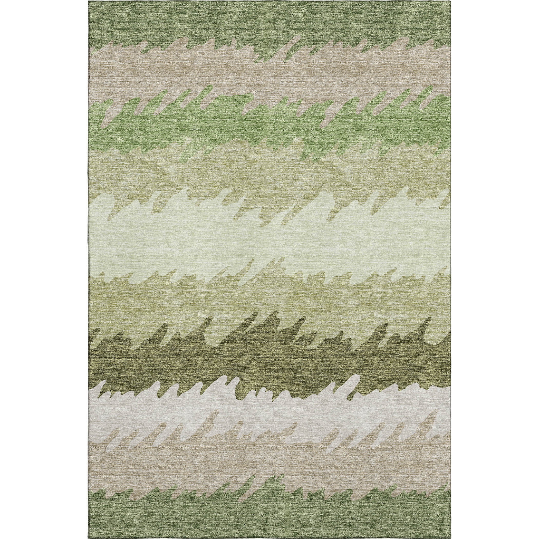 Tallinn Machine Washable Transitional Green Rug 2'6" x 3'10" #shape_Rectangle