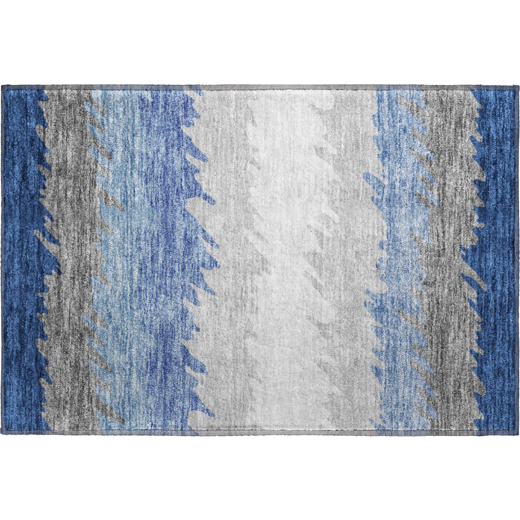 Tallinn Machine Washable Transitional Navy Blue Rug 1'8" x 2'6" #shape_Rectangle