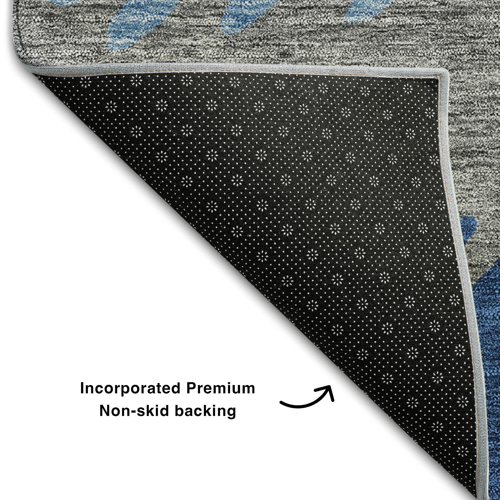 Tallinn Machine Washable Transitional Navy Blue Rug 1'8" x 2'6" #shape_Rectangle