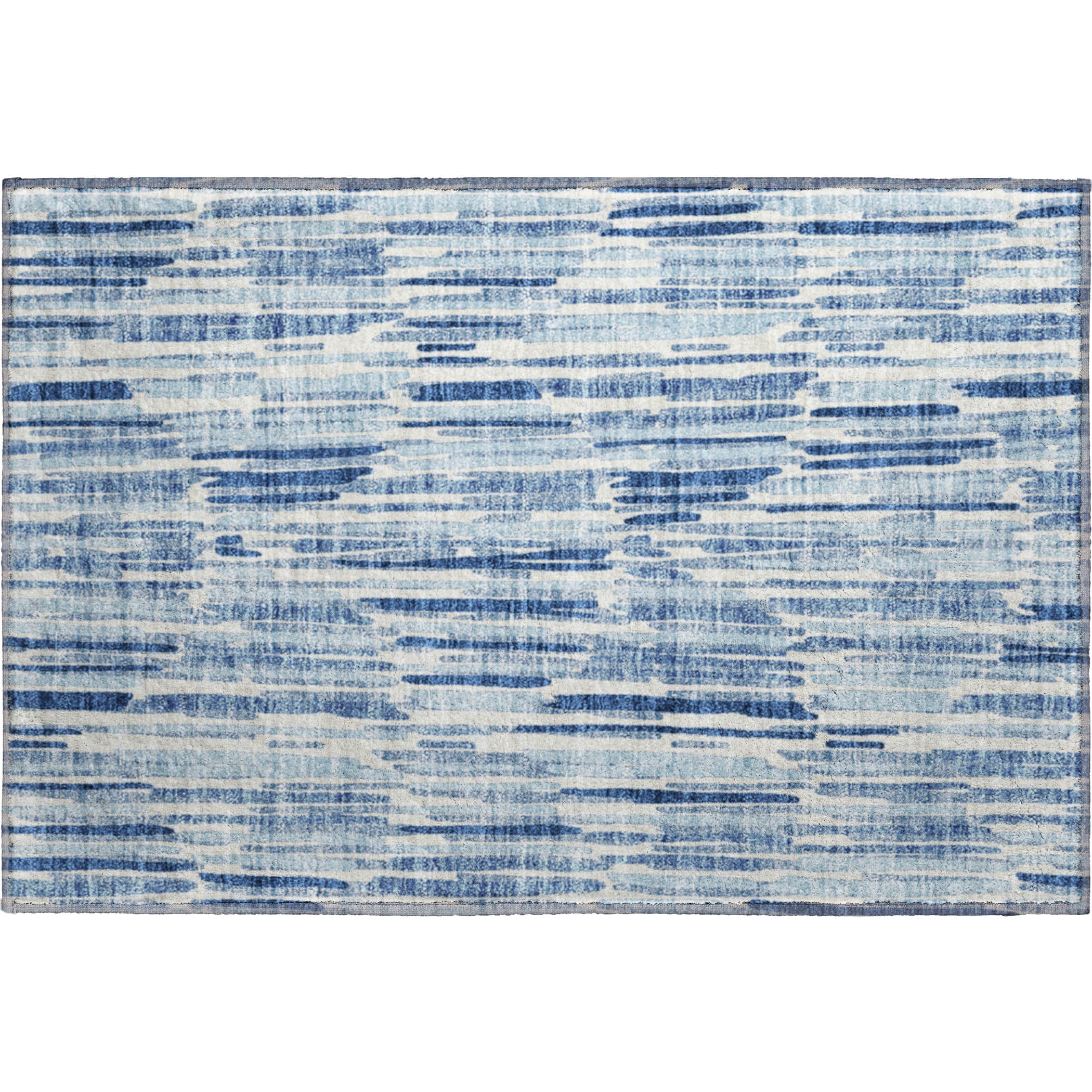 Cartagena Machine Washable Transitional Blue Rug 1'8" x 2'6" #shape_Rectangle