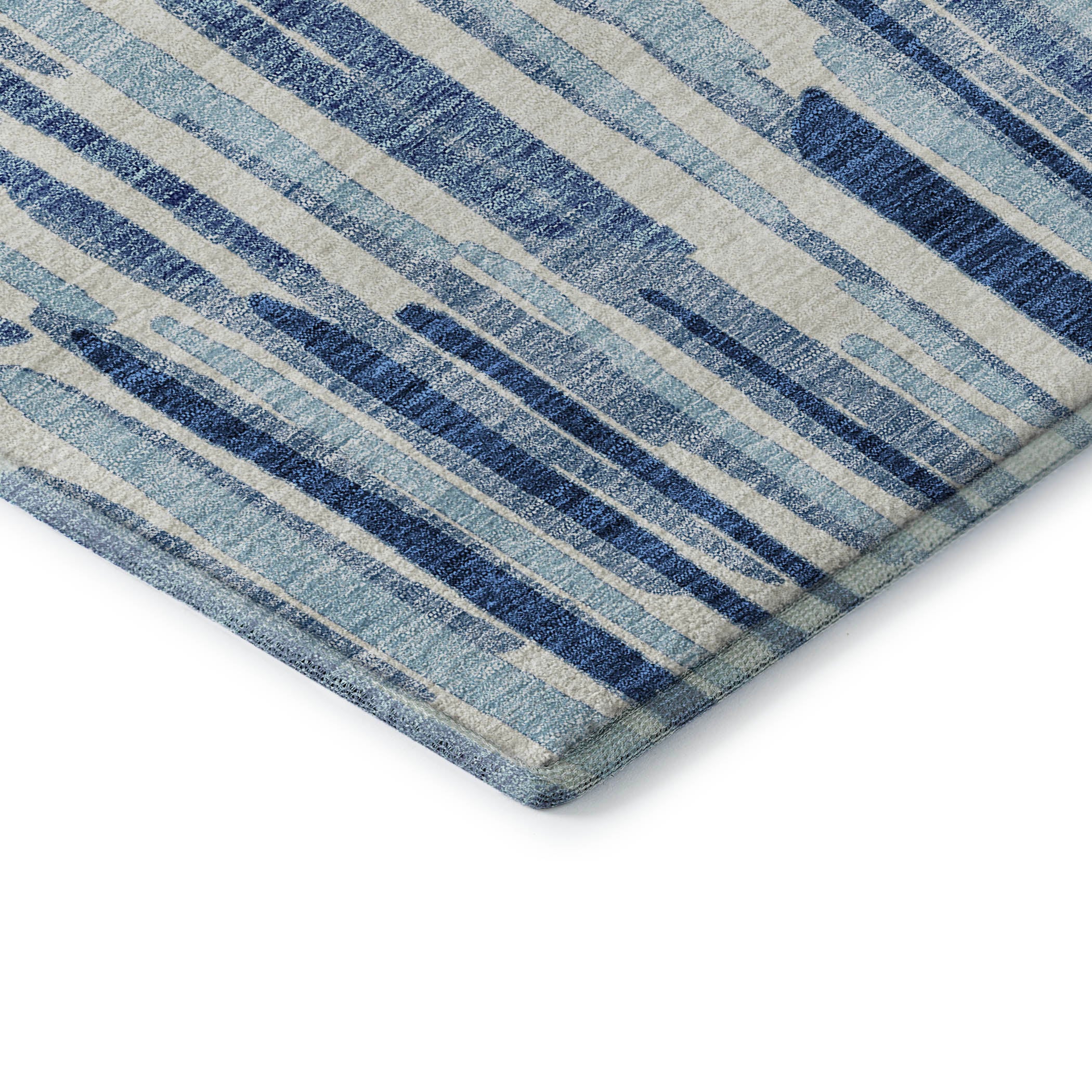 Cartagena Machine Washable Transitional Blue Rug 1'8" x 2'6" #shape_Rectangle