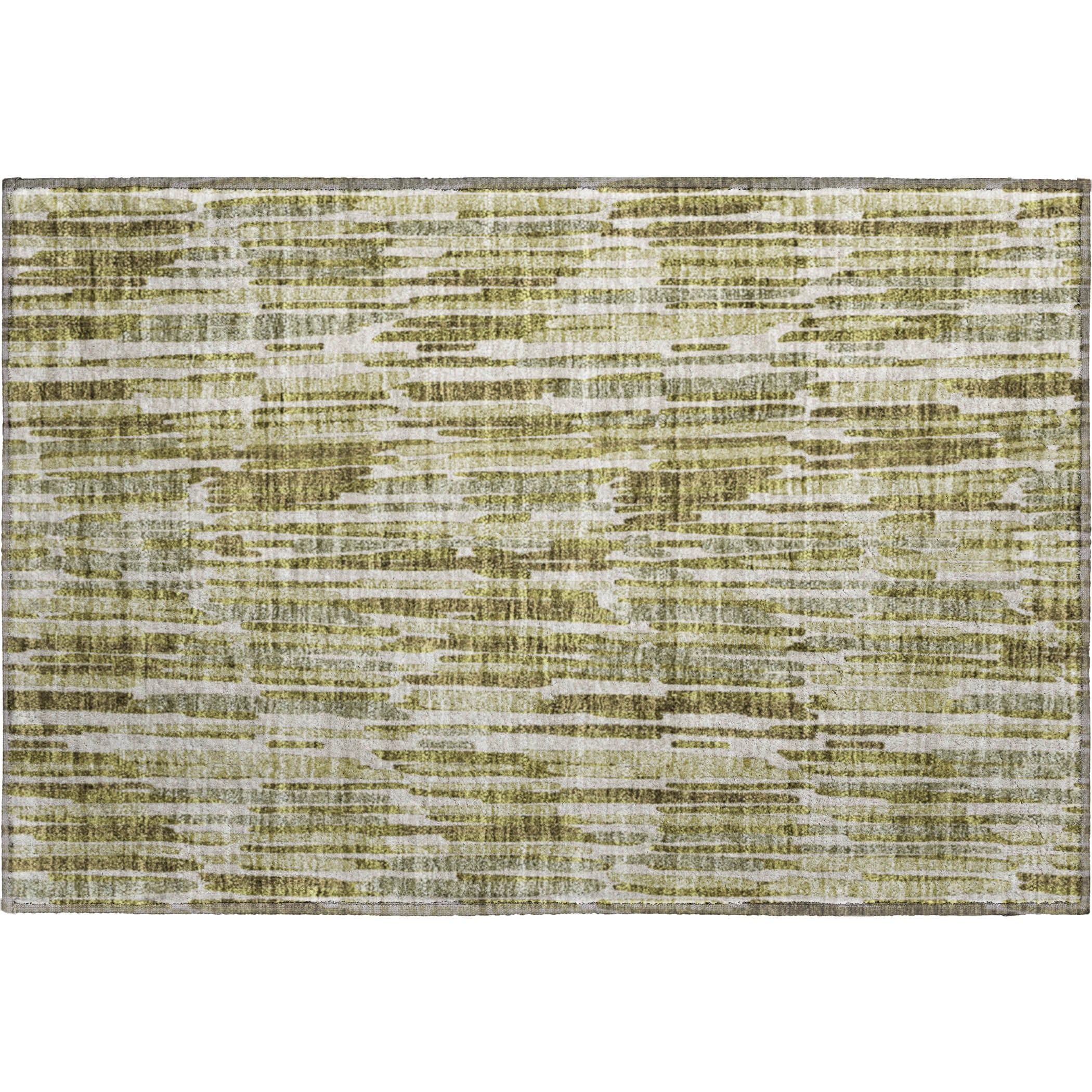 Cartagena Machine Washable Transitional Olive Green Rug 1'8" x 2'6" #shape_Rectangle