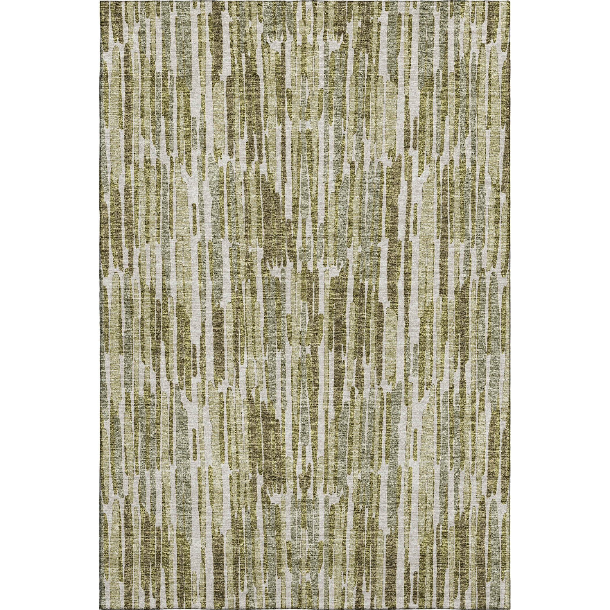 Cartagena Machine Washable Transitional Olive Green Rug 2'6" x 3'10" #shape_Rectangle