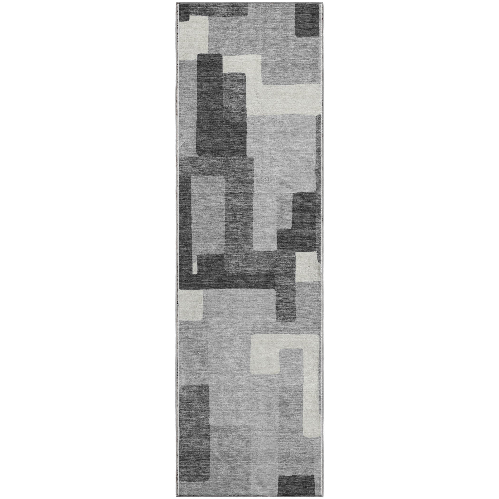 Marrakech Machine Washable Transitional Gray Rug 2'3" x 7'6" #shape_Runner