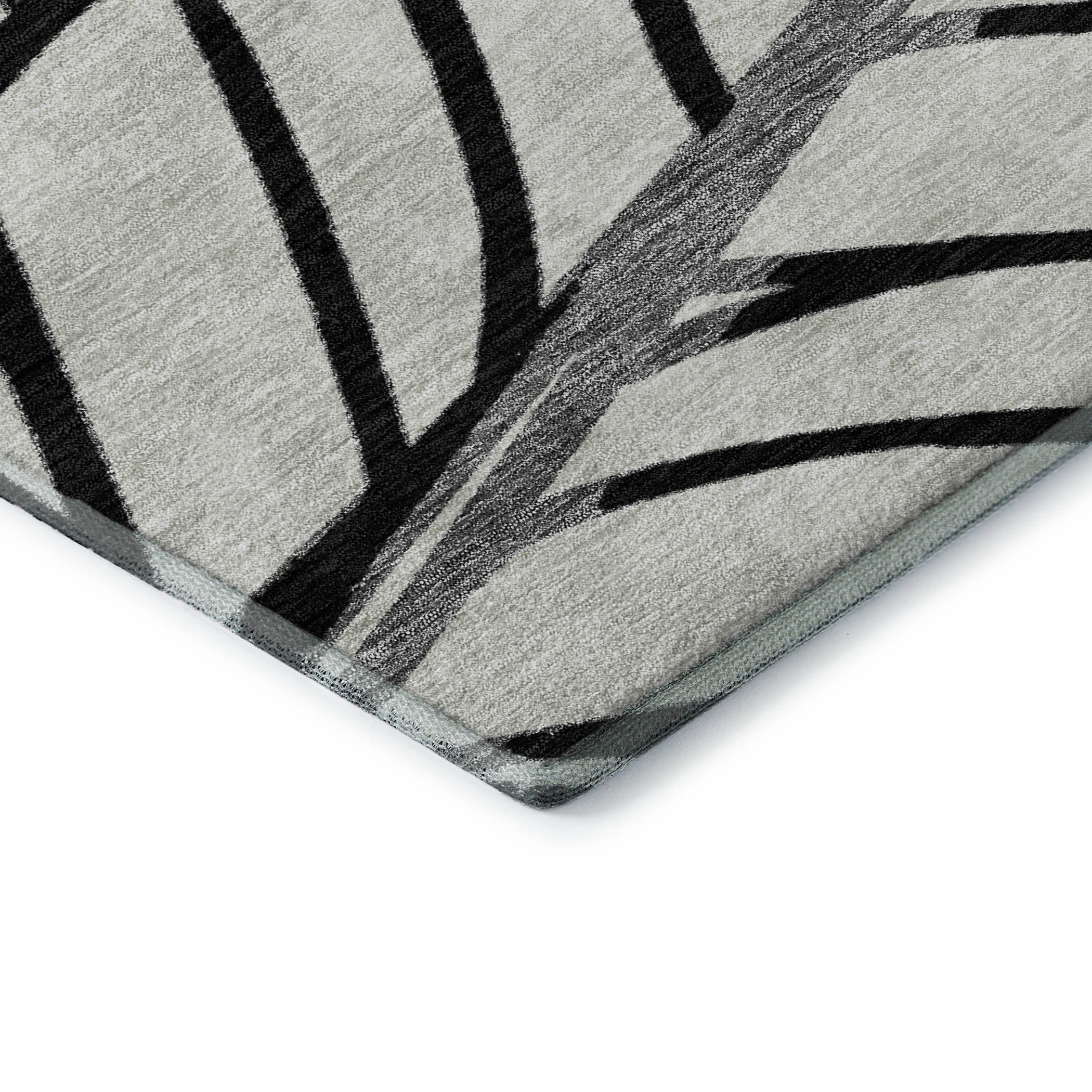 Ghent Machine Washable Transitional Black Rug 1'8" x 2'6" #shape_Rectangle