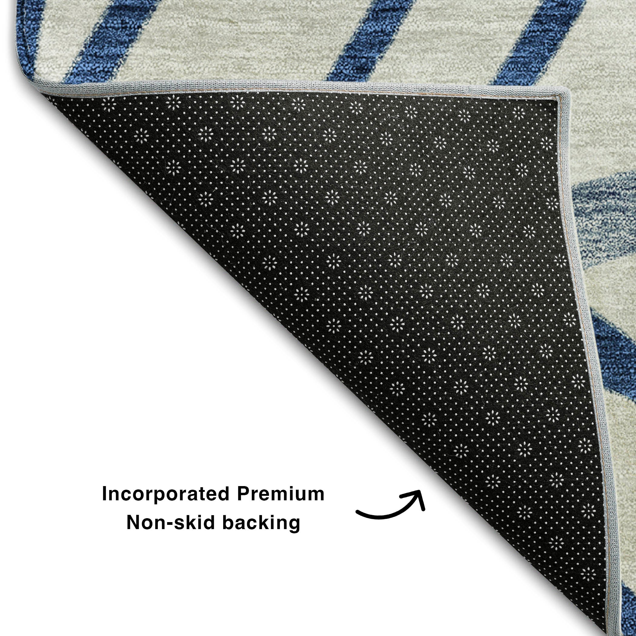 Ghent Machine Washable Transitional Navy Blue Rug 1'8" x 2'6" #shape_Rectangle