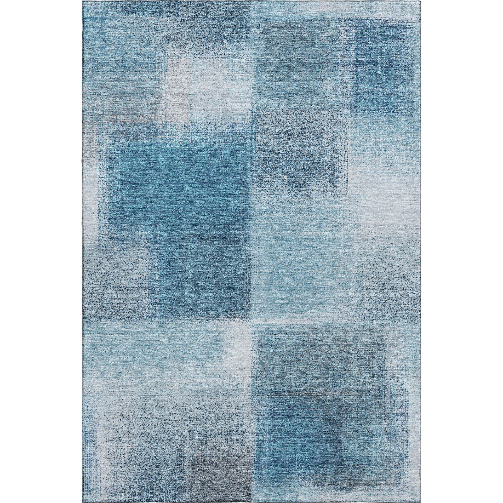 Lisbon Machine Washable Transitional Denim Blue Rug 2'6" x 3'10" #shape_Rectangle