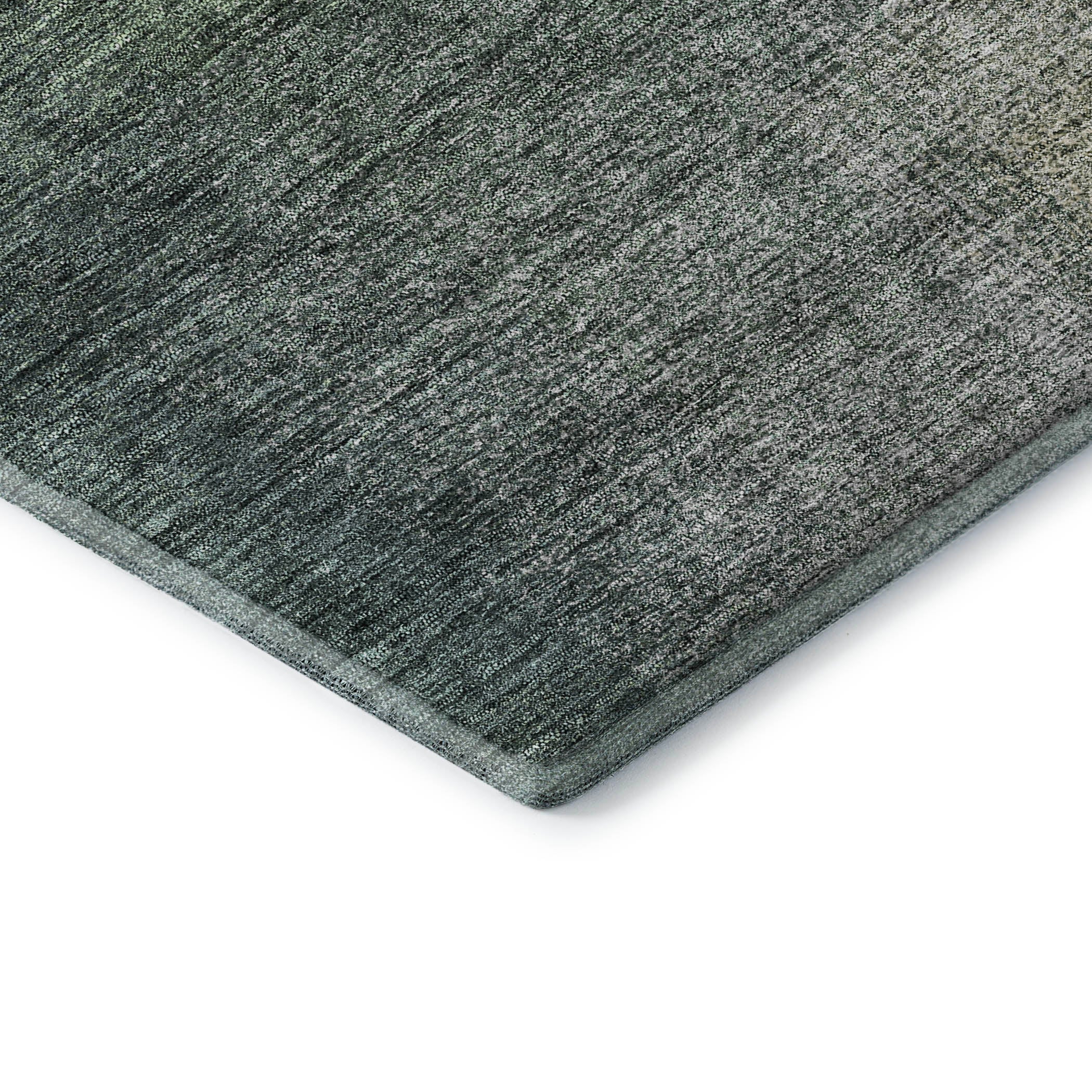 Lisbon Machine Washable Transitional Olive Green Rug 1'8" x 2'6" #shape_Rectangle