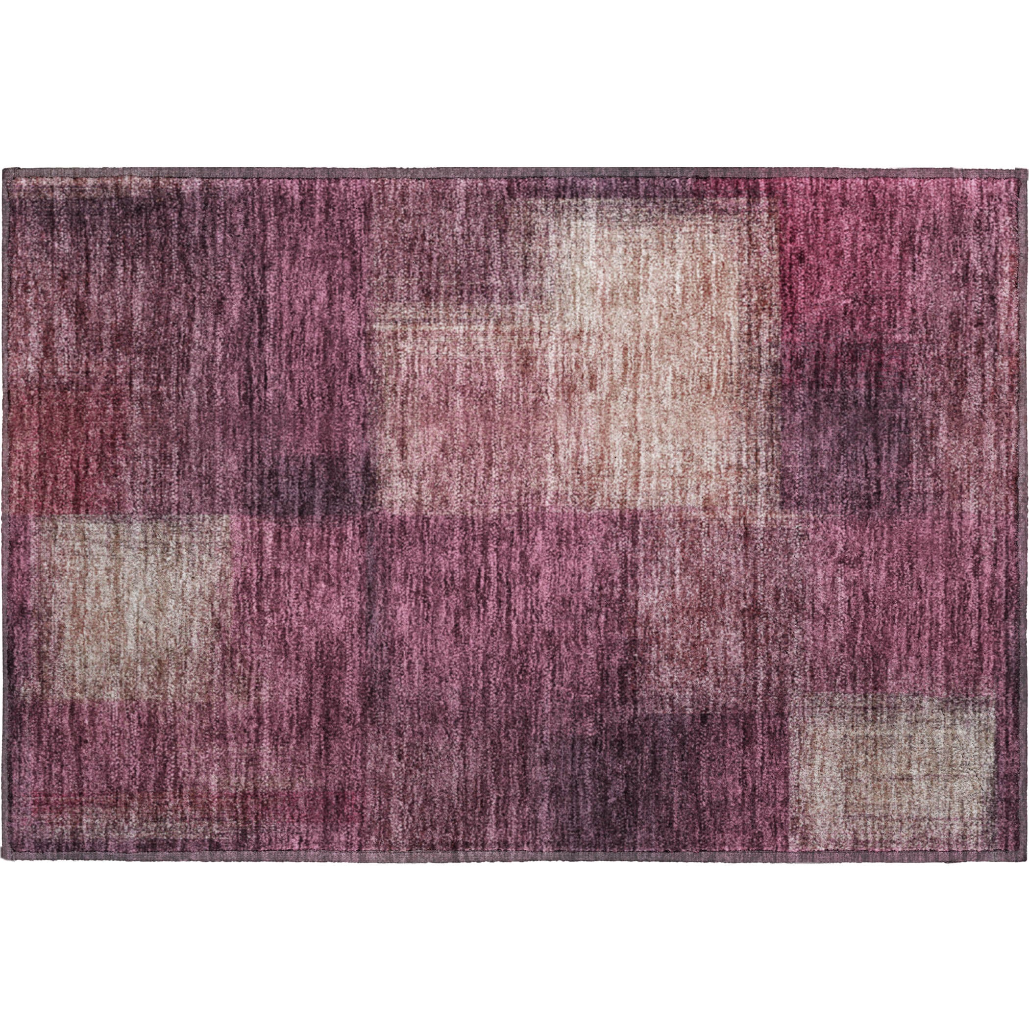 Lisbon Machine Washable Transitional Plum Purple Rug 1'8" x 2'6" #shape_Rectangle