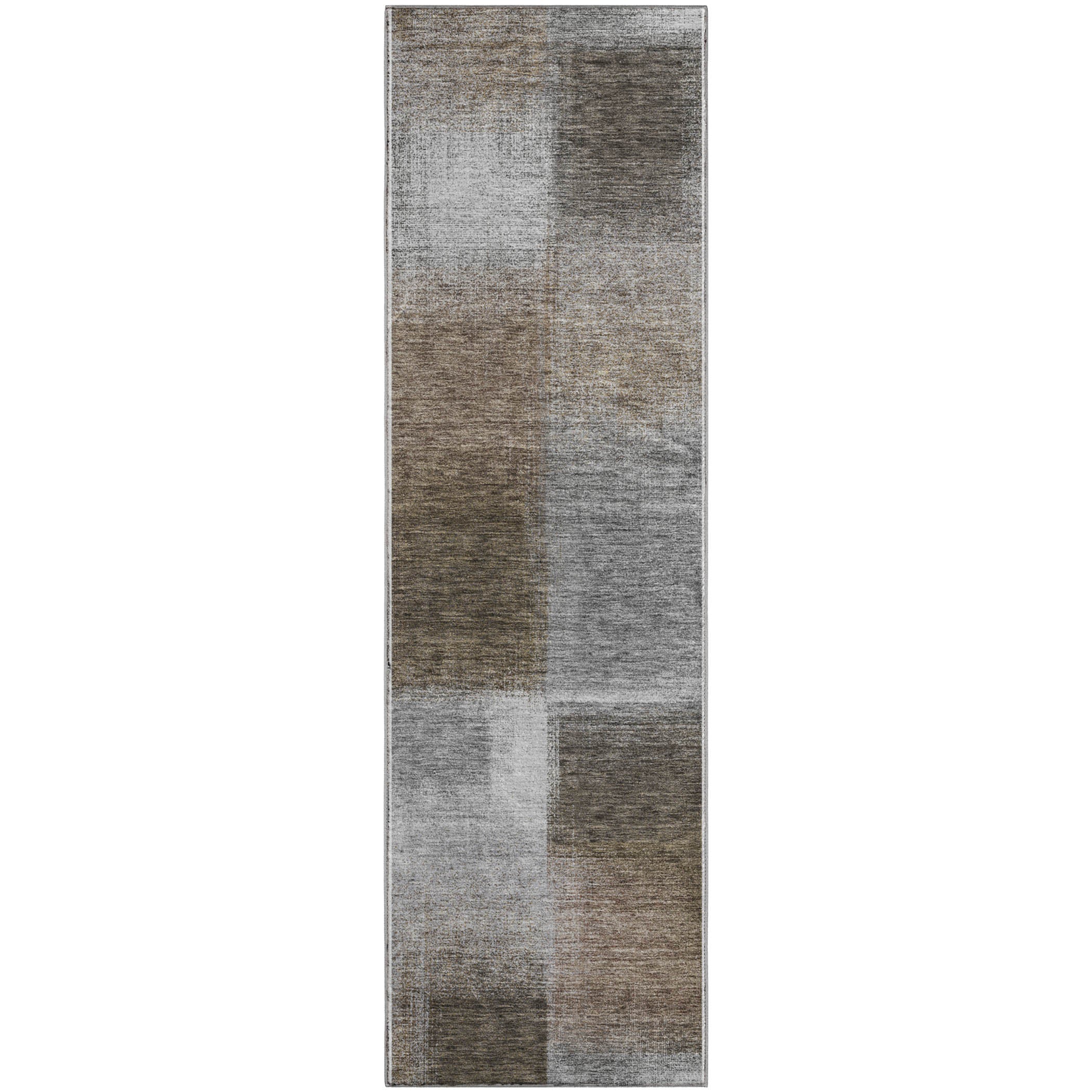 Lisbon Machine Washable Transitional Silver Gray Rug 2'3" x 7'6" #shape_Runner