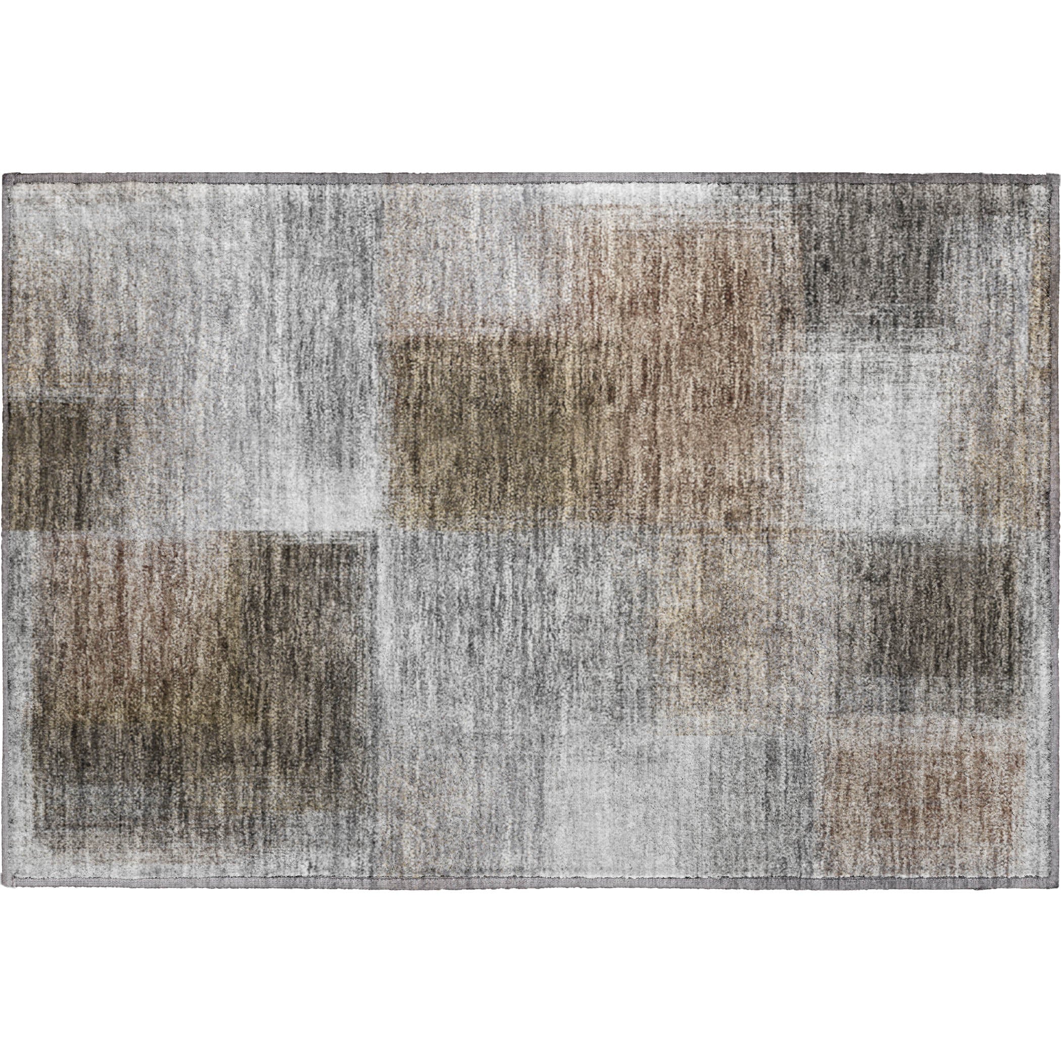 Lisbon Machine Washable Transitional Silver Gray Rug 1'8" x 2'6" #shape_Rectangle