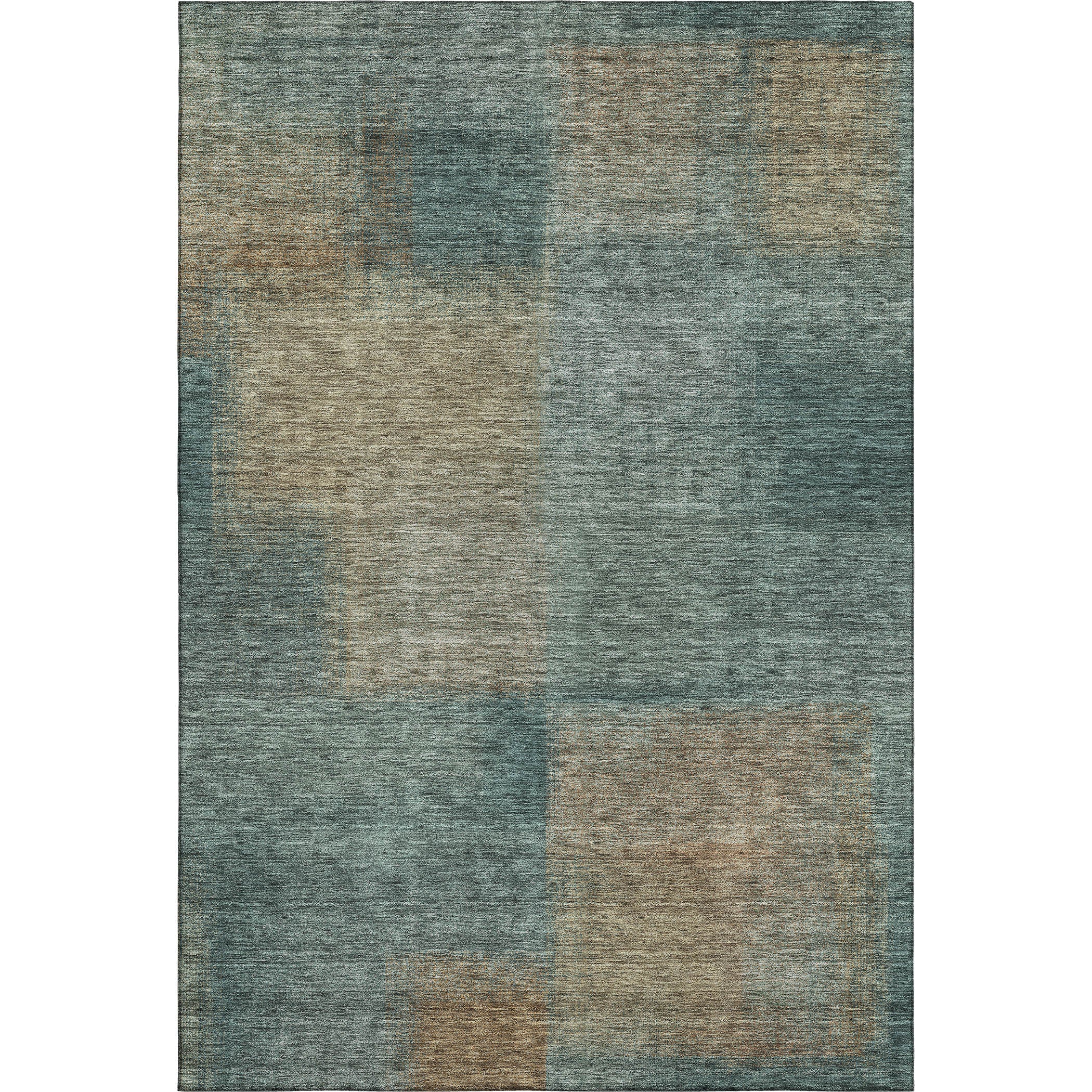 Lisbon Machine Washable Transitional Teal Rug 2'6" x 3'10" #shape_Rectangle