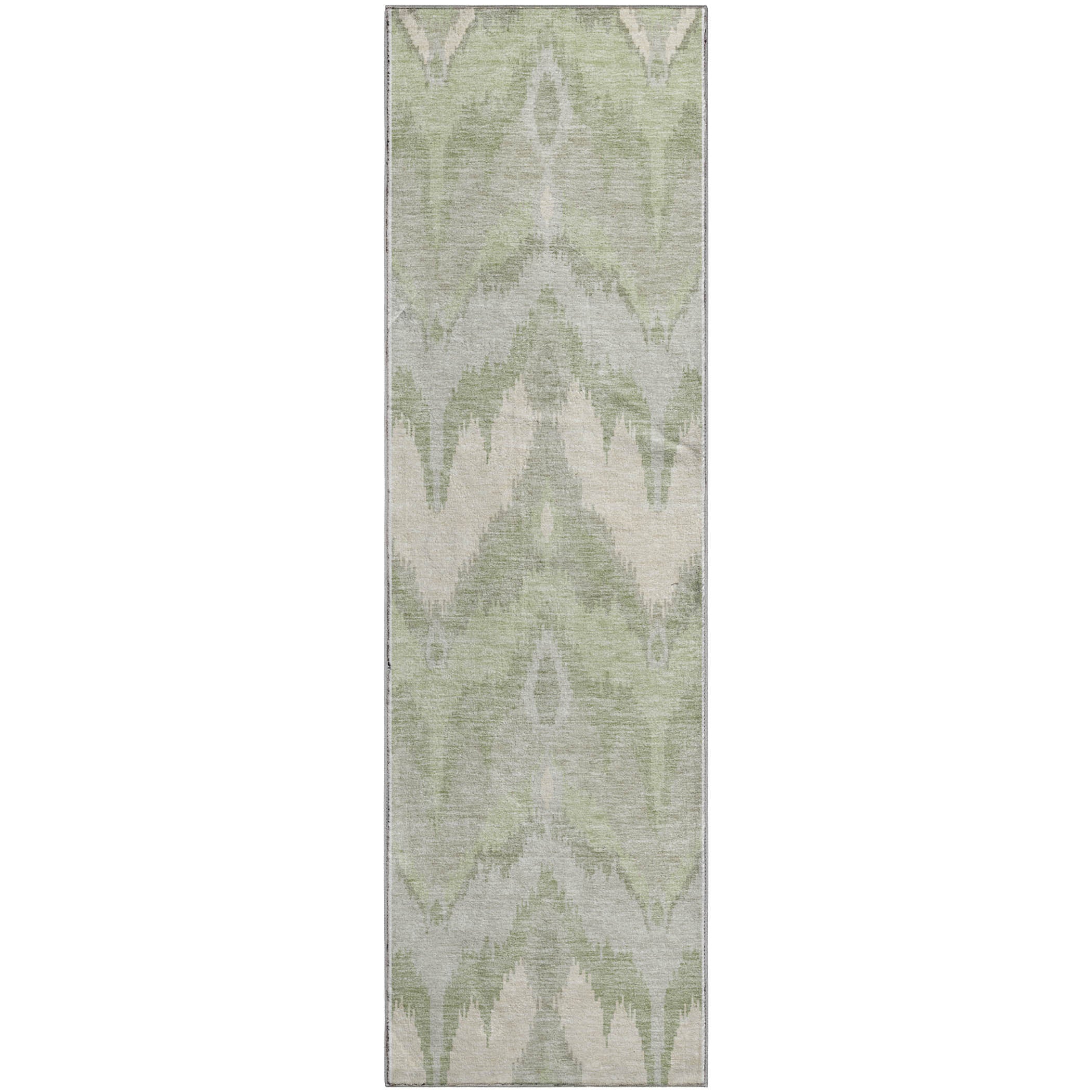 Havana Machine Washable Transitional Aloe Green Rug 2'3" x 7'6" #shape_Runner