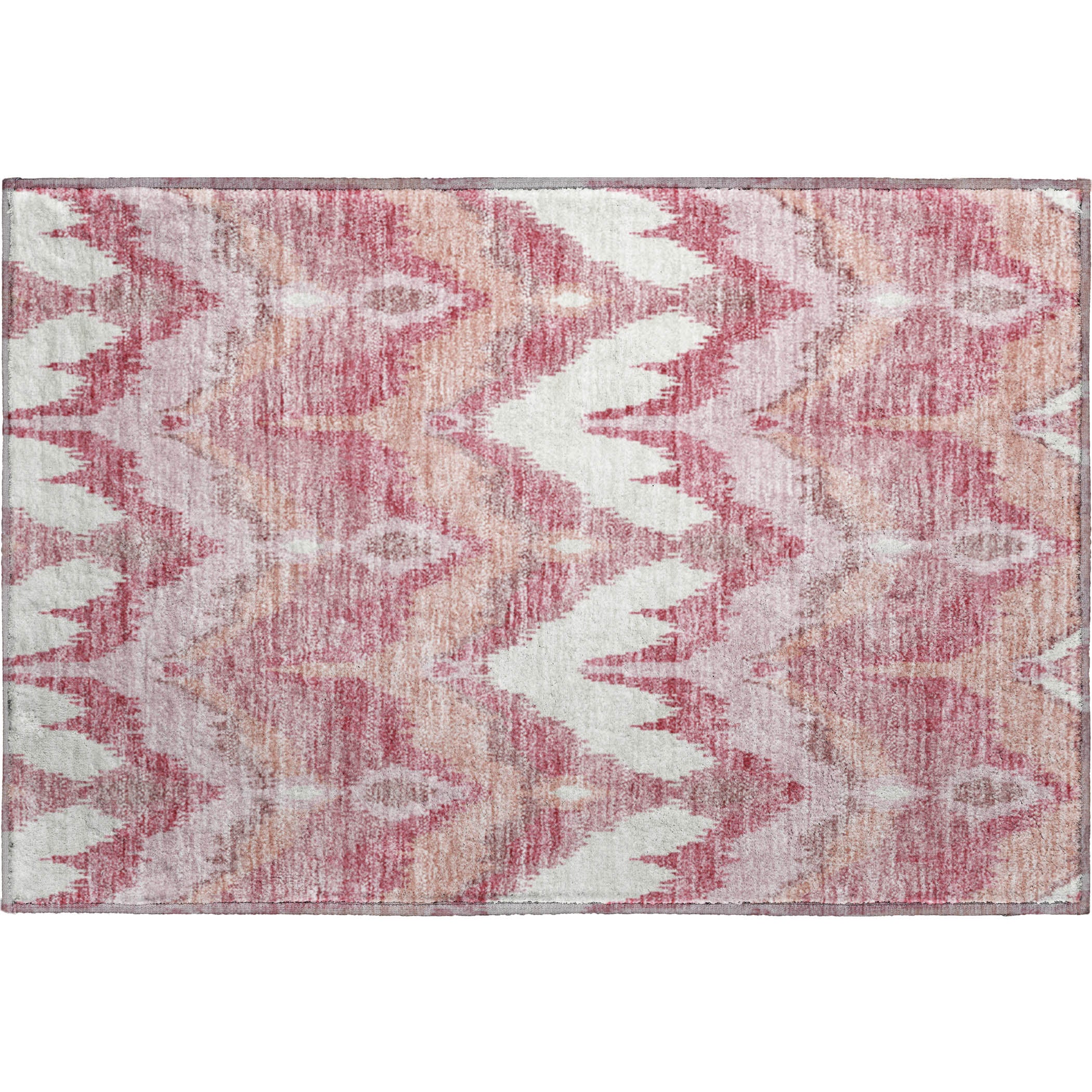 Havana Machine Washable Transitional Blush Pink Rug 1'8" x 2'6" #shape_Rectangle