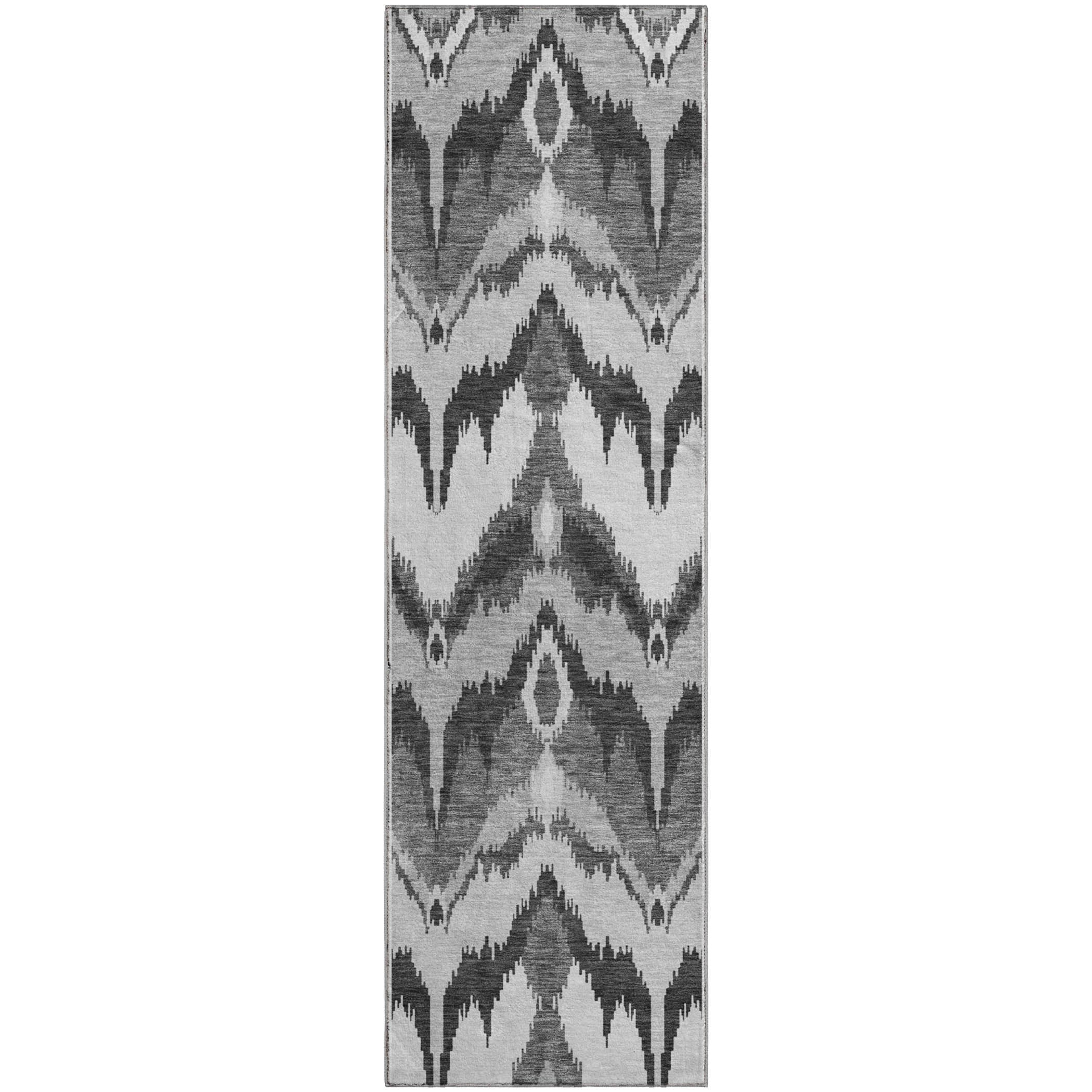 Havana Machine Washable Transitional Gray Rug 2'3" x 7'6" #shape_Runner