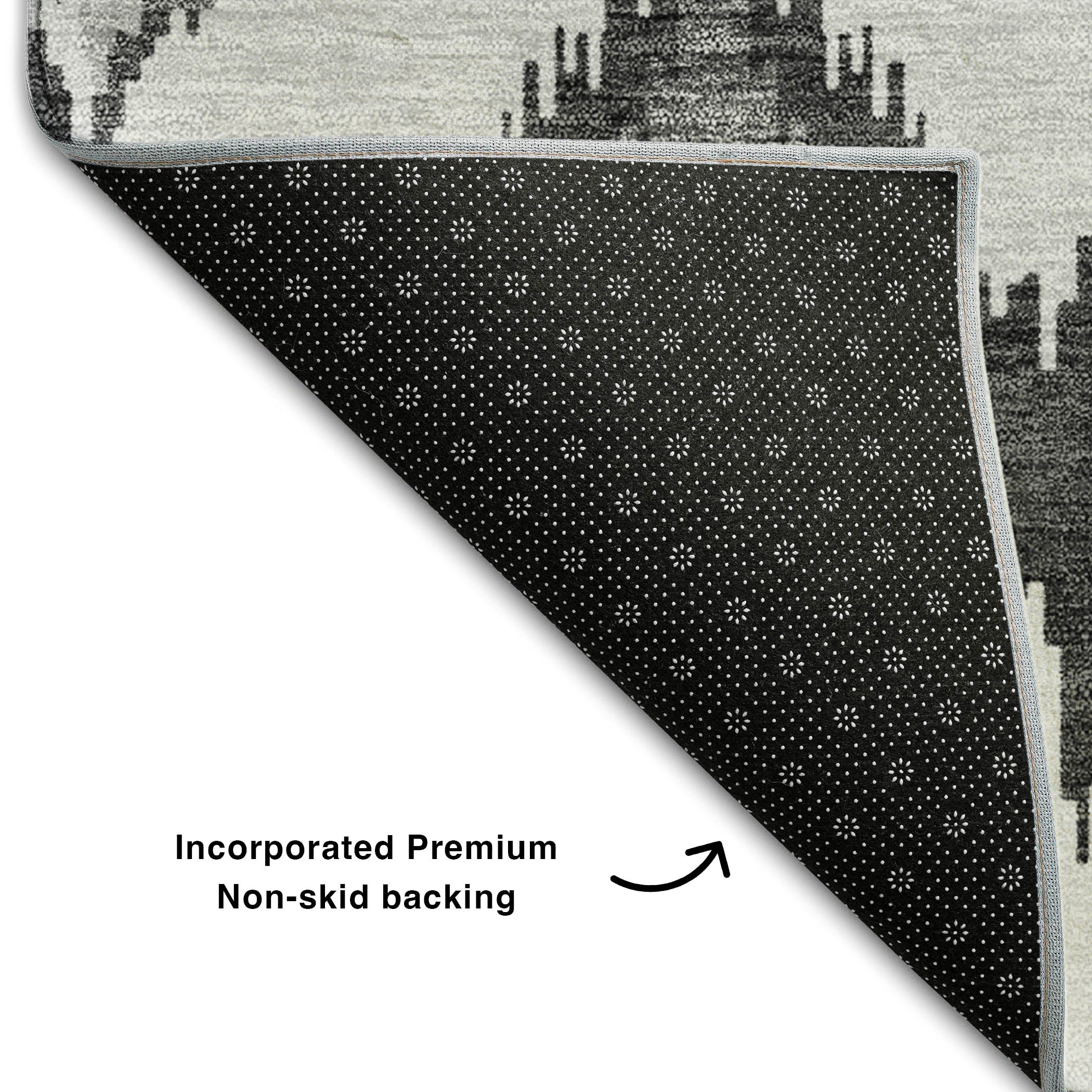 Havana Machine Washable Transitional Gray Rug 1'8" x 2'6" #shape_Rectangle