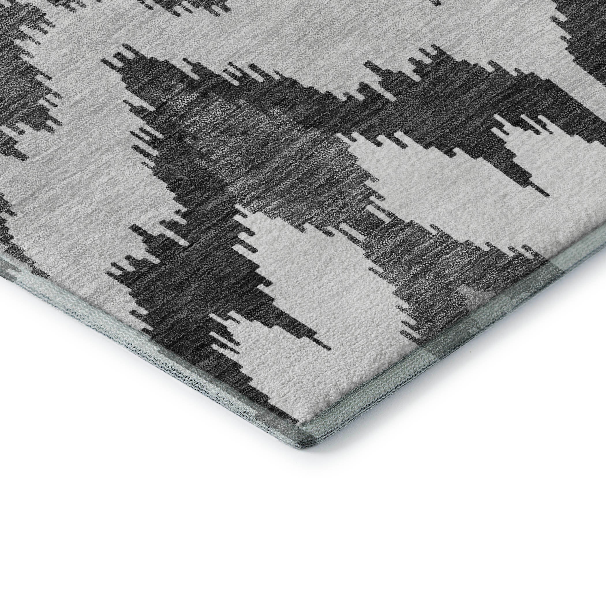 Havana Machine Washable Transitional Gray Rug 1'8" x 2'6" #shape_Rectangle