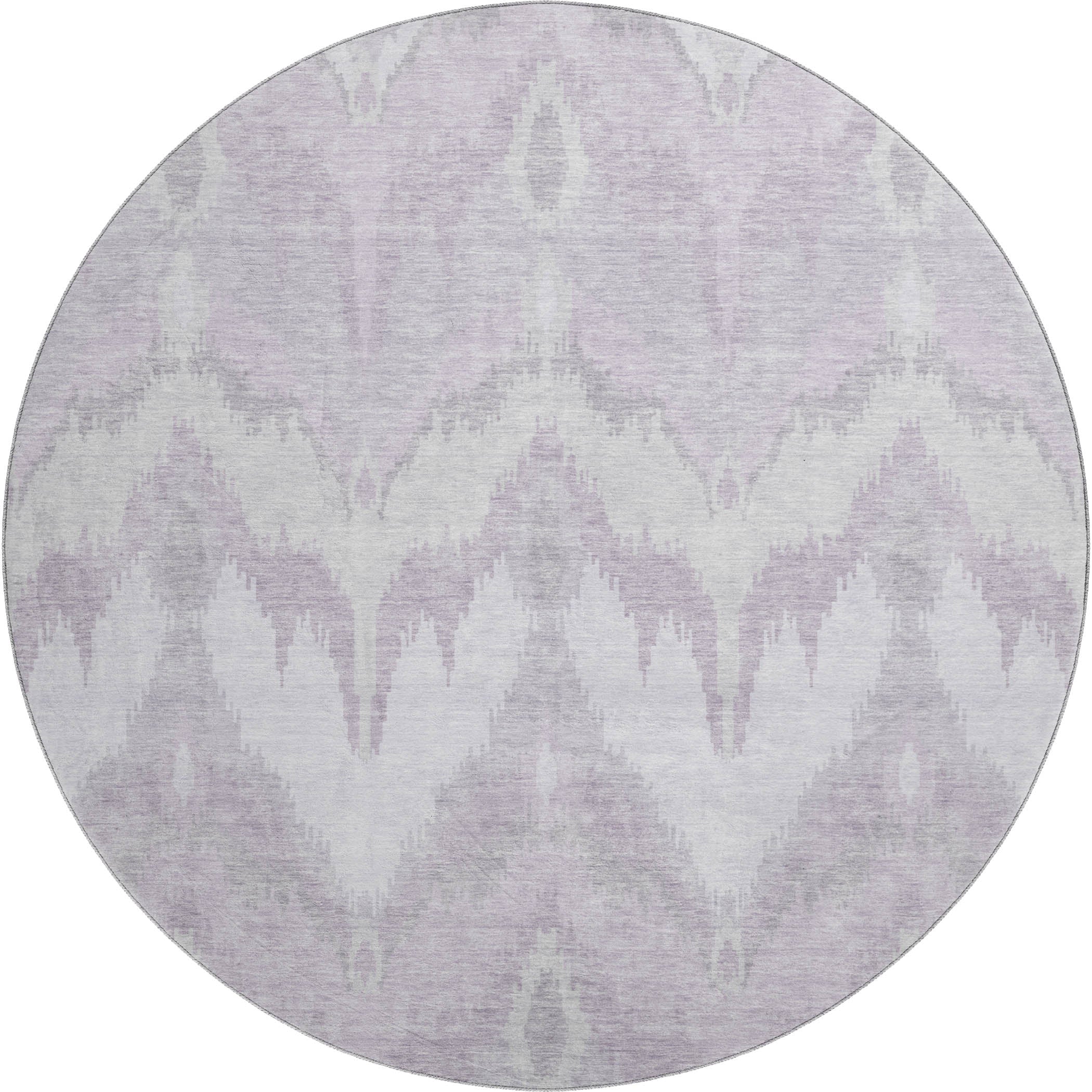 Havana Machine Washable Transitional Lavender Purple Rug 8' x 8' #shape_Round