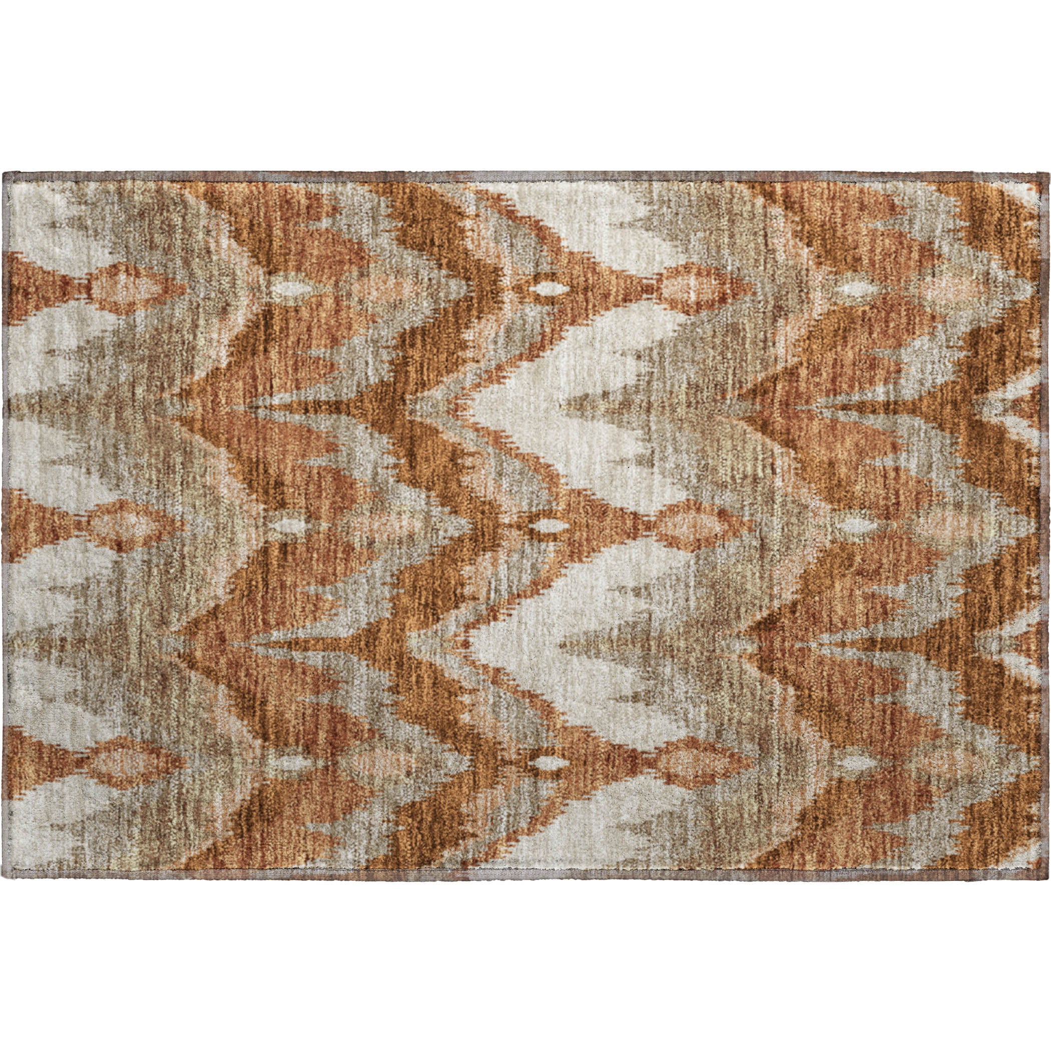 Havana Machine Washable Transitional Paprika Orange Rug 1'8" x 2'6" #shape_Rectangle