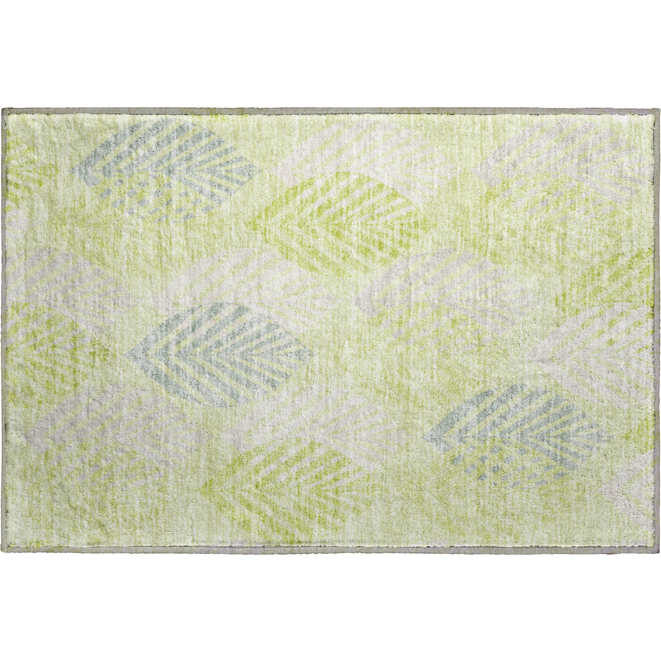 Lucerne Machine Washable Transitional Aloe Green Rug 1'8" x 2'6" #shape_Rectangle