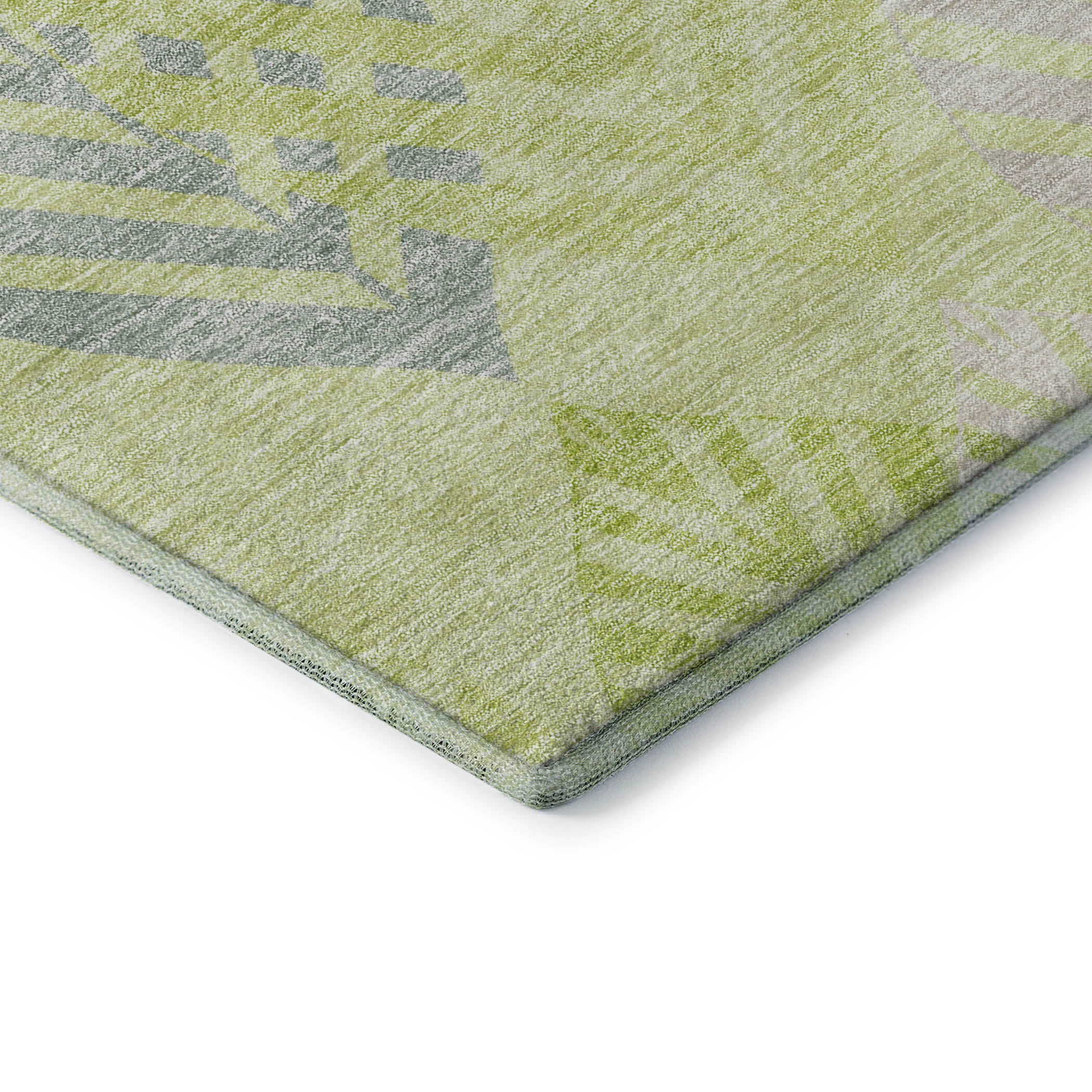 Lucerne Machine Washable Transitional Aloe Green Rug 1'8" x 2'6" #shape_Rectangle
