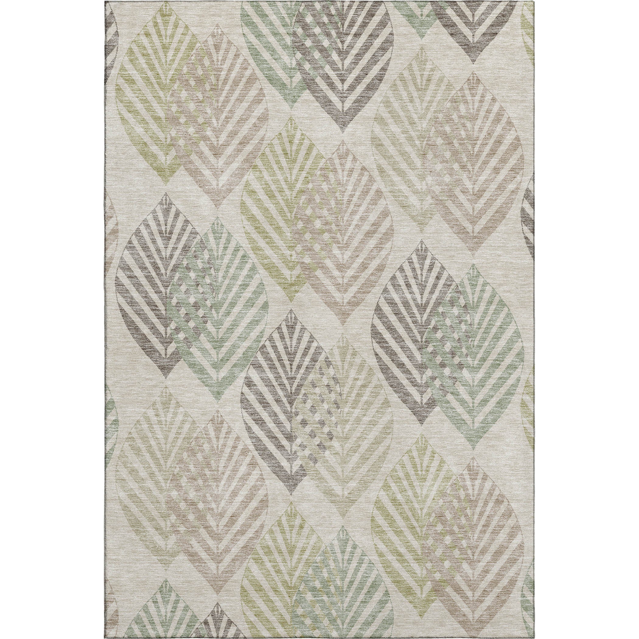 Lucerne Machine Washable Transitional Beige Brown Rug 2'6" x 3'10" #shape_Rectangle