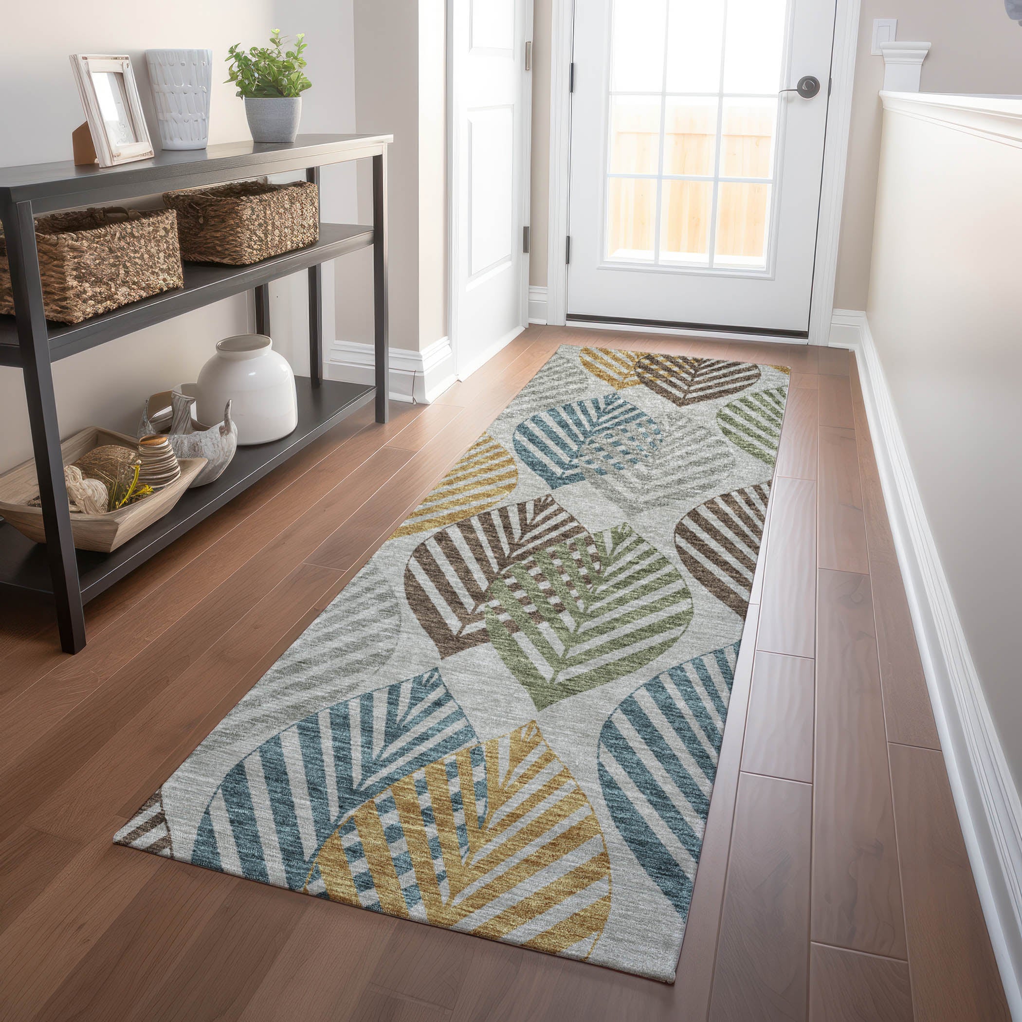 Lucerne Machine Washable Transitional Gray Rug 2'3" x 7'6" #shape_Runner