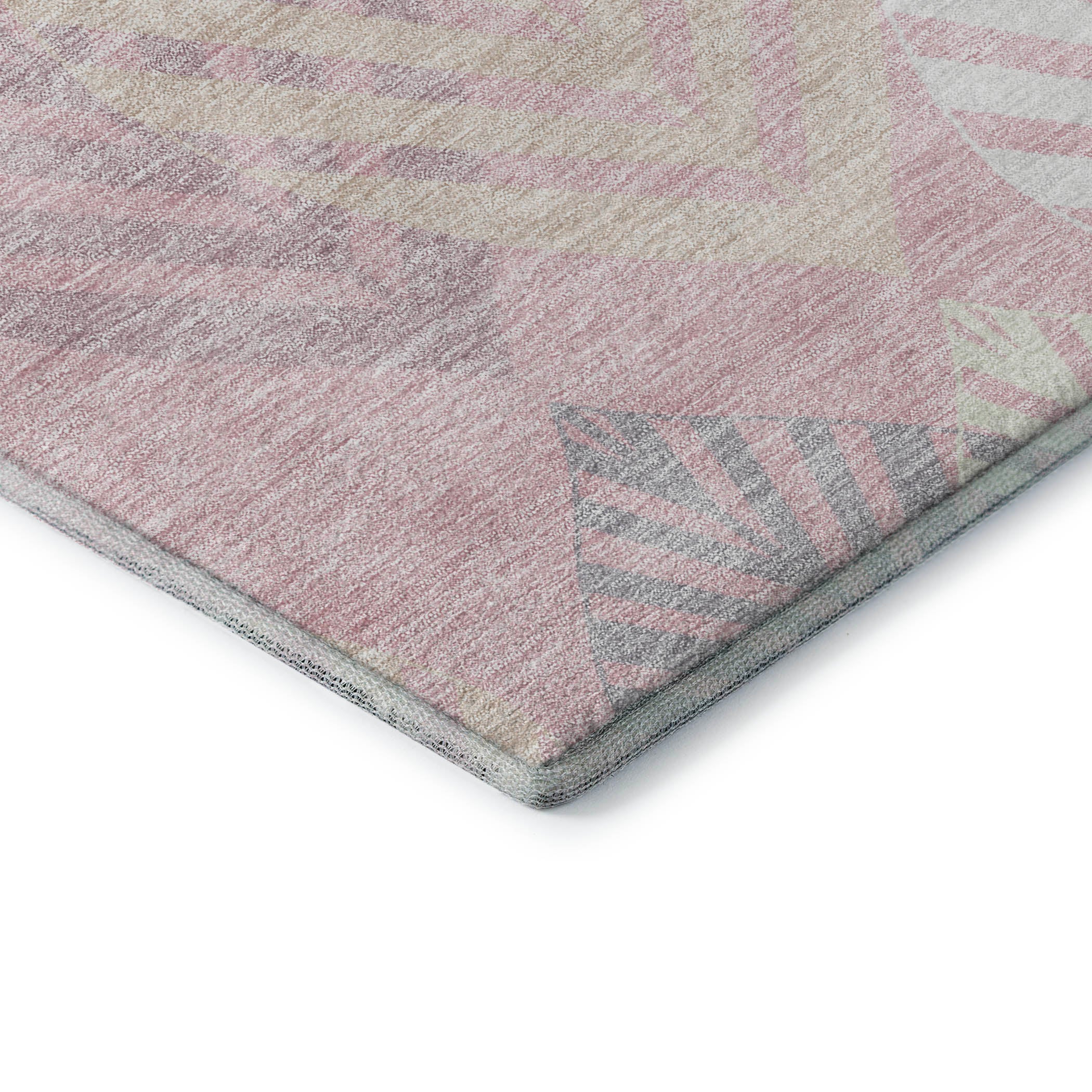 Lucerne Machine Washable Transitional Pink Rug 1'8" x 2'6" #shape_Rectangle