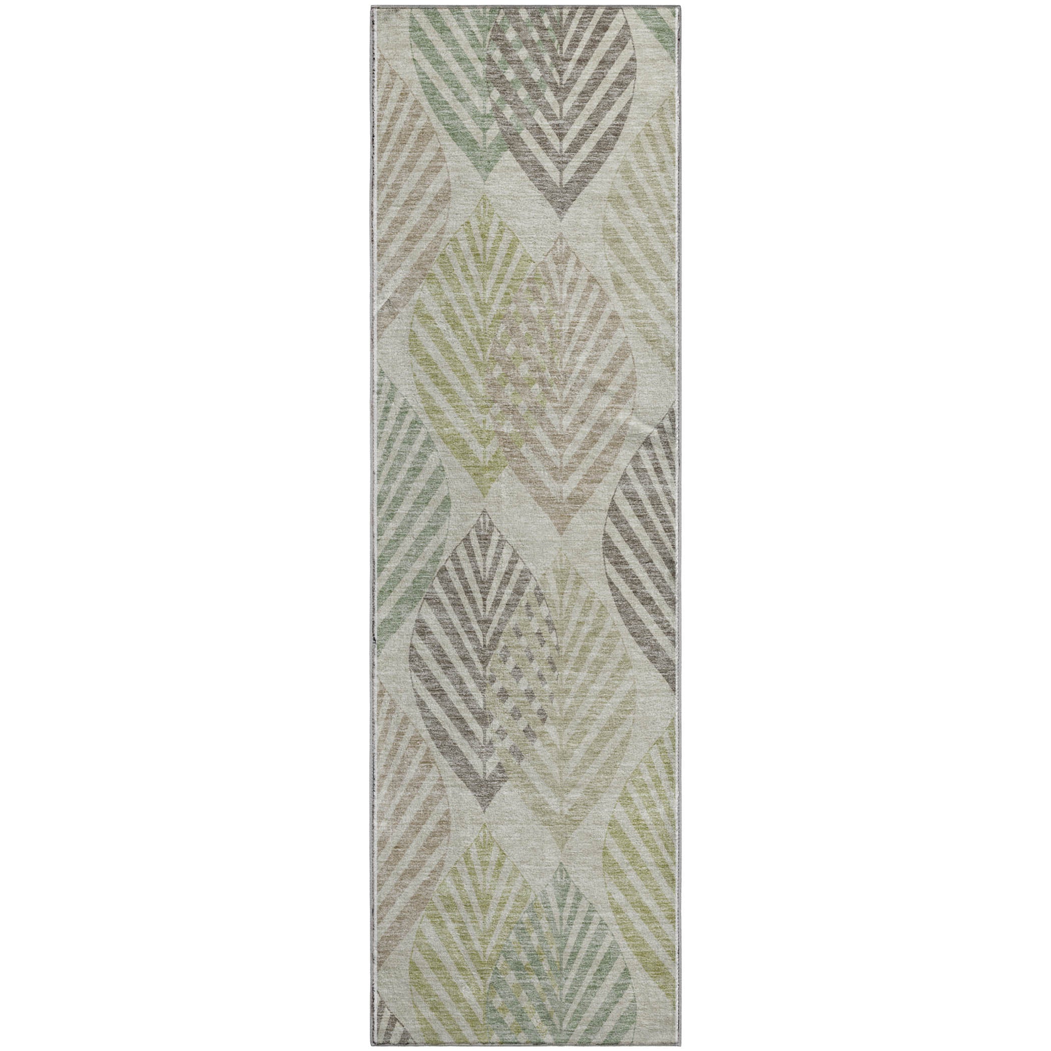 Lucerne Machine Washable Transitional Taupe Brown Rug 2'3" x 7'6" #shape_Runner