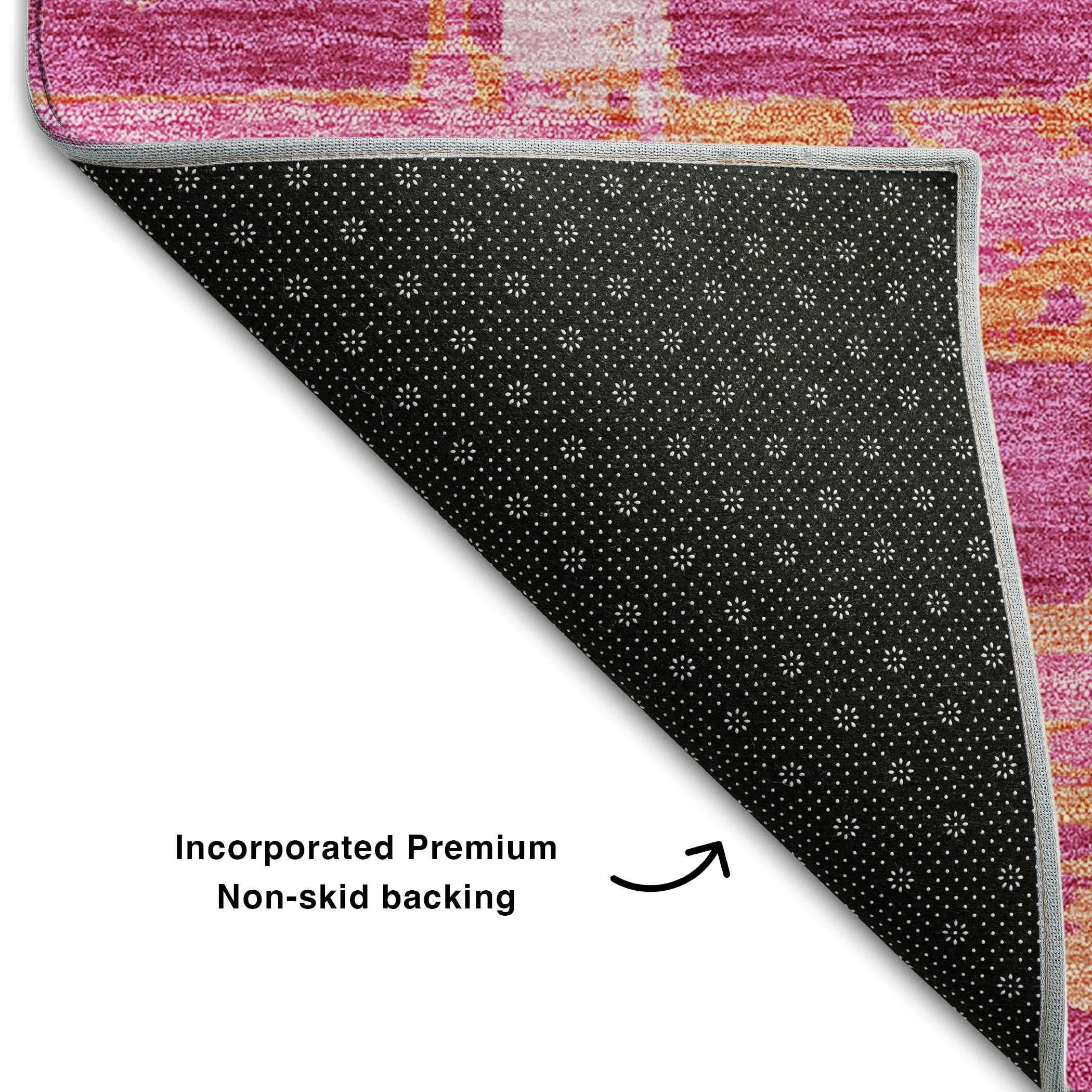 Chiang Mai Machine Washable Transitional Blush Pink Rug 1'8" x 2'6" #shape_Rectangle