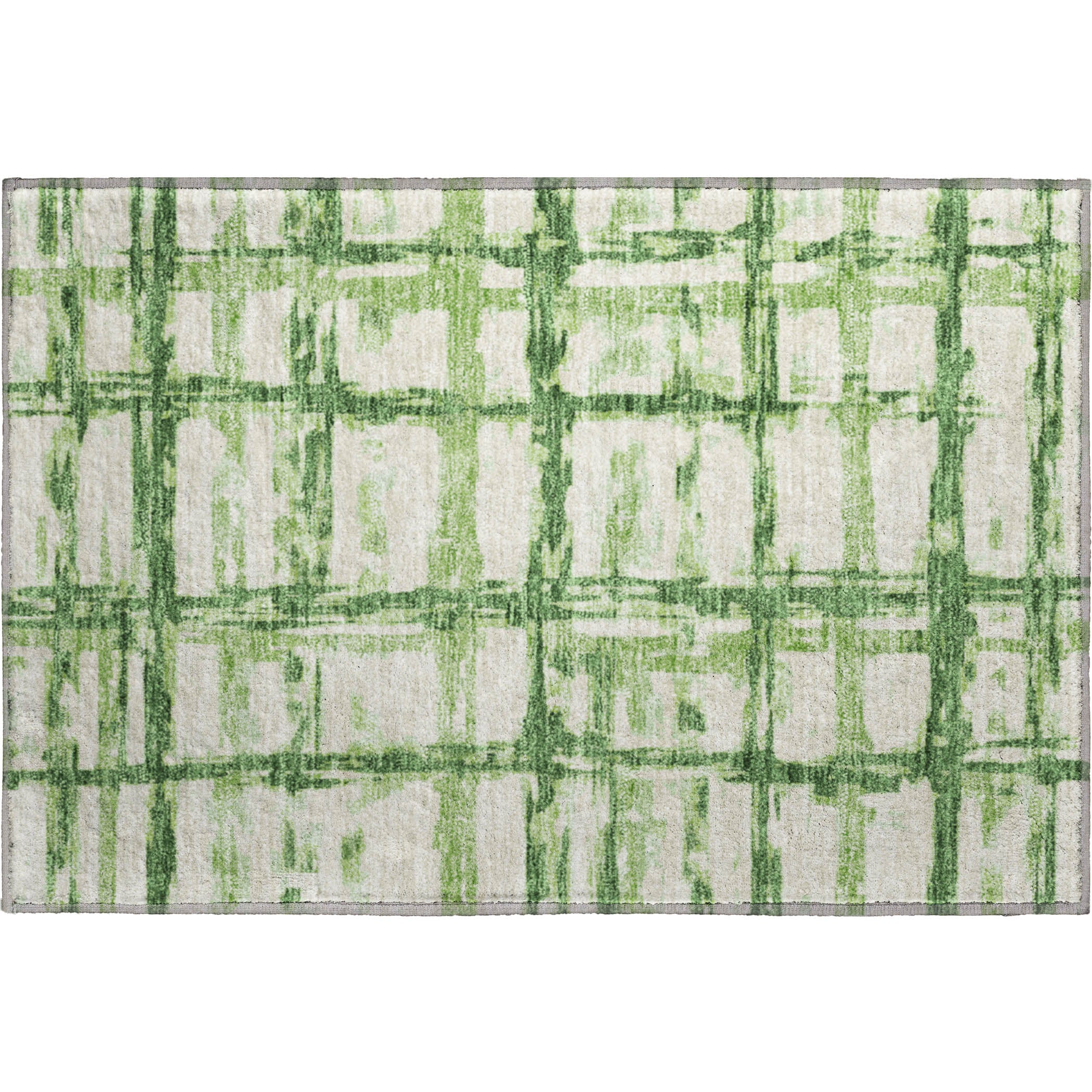 Chiang Mai Machine Washable Transitional Green Rug 1'8" x 2'6" #shape_Rectangle