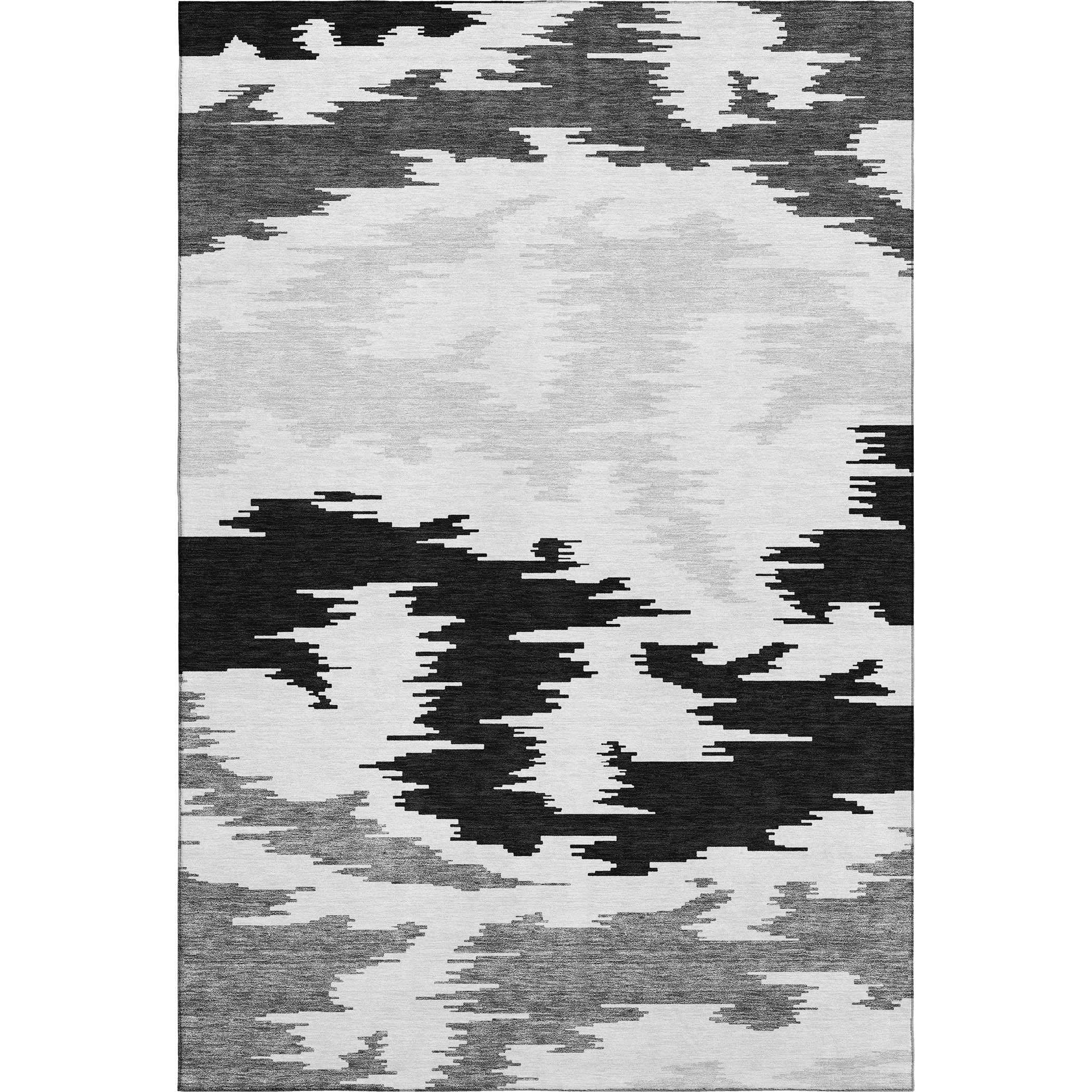 Florence Machine Washable Transitional Black Rug 2'6" x 3'10" #shape_Rectangle