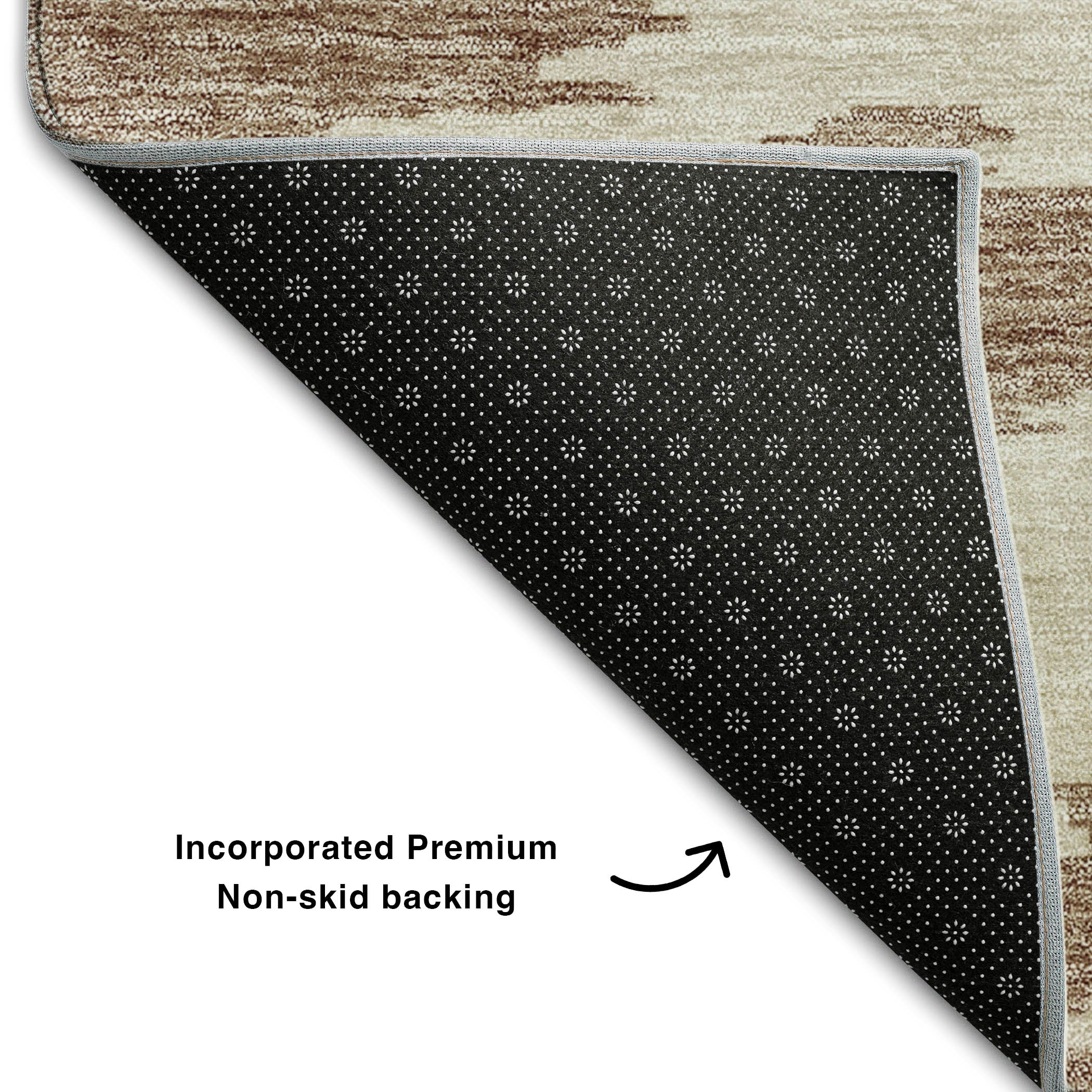 Florence Machine Washable Transitional Chocolate Brown Rug 1'8" x 2'6" #shape_Rectangle
