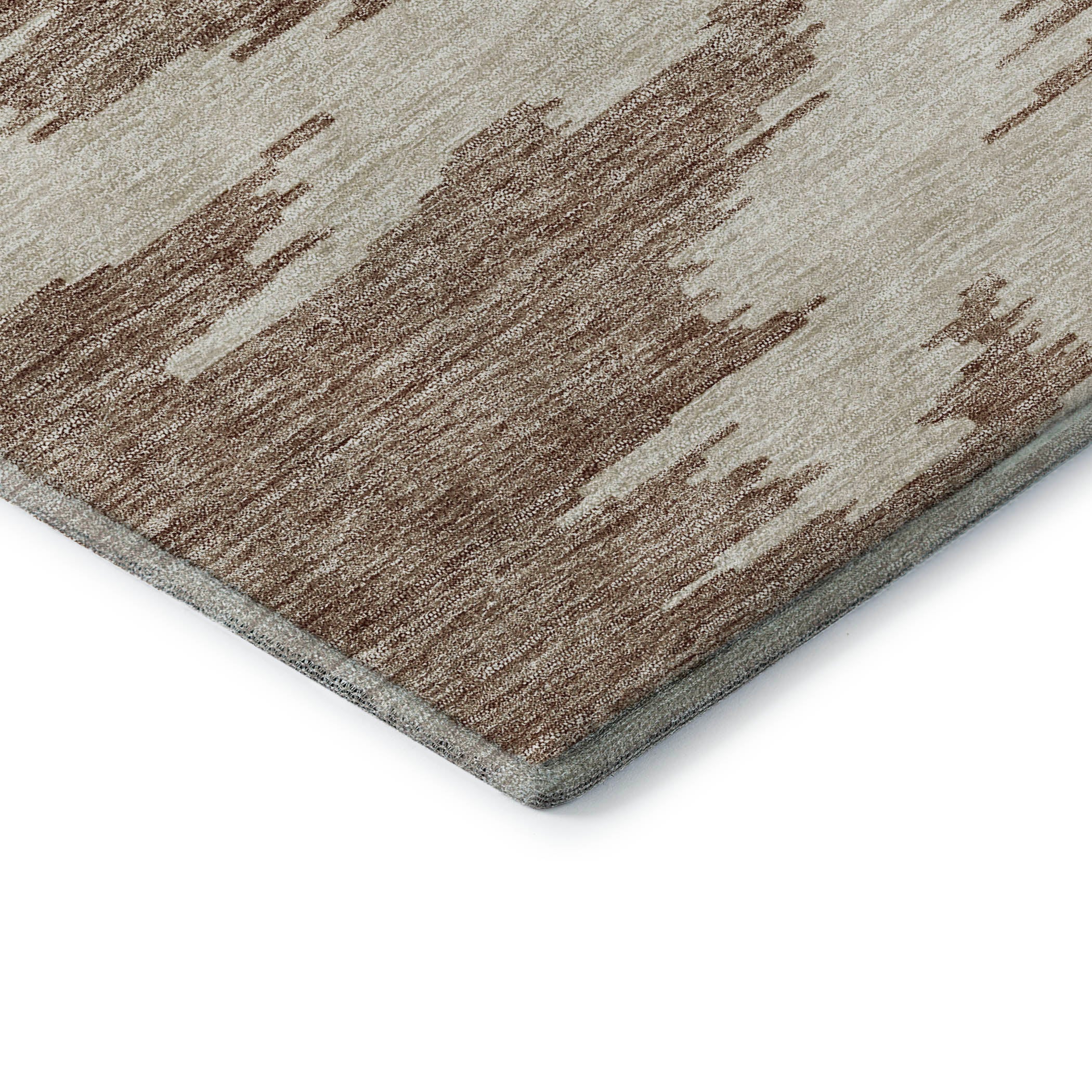 Florence Machine Washable Transitional Chocolate Brown Rug 1'8" x 2'6" #shape_Rectangle