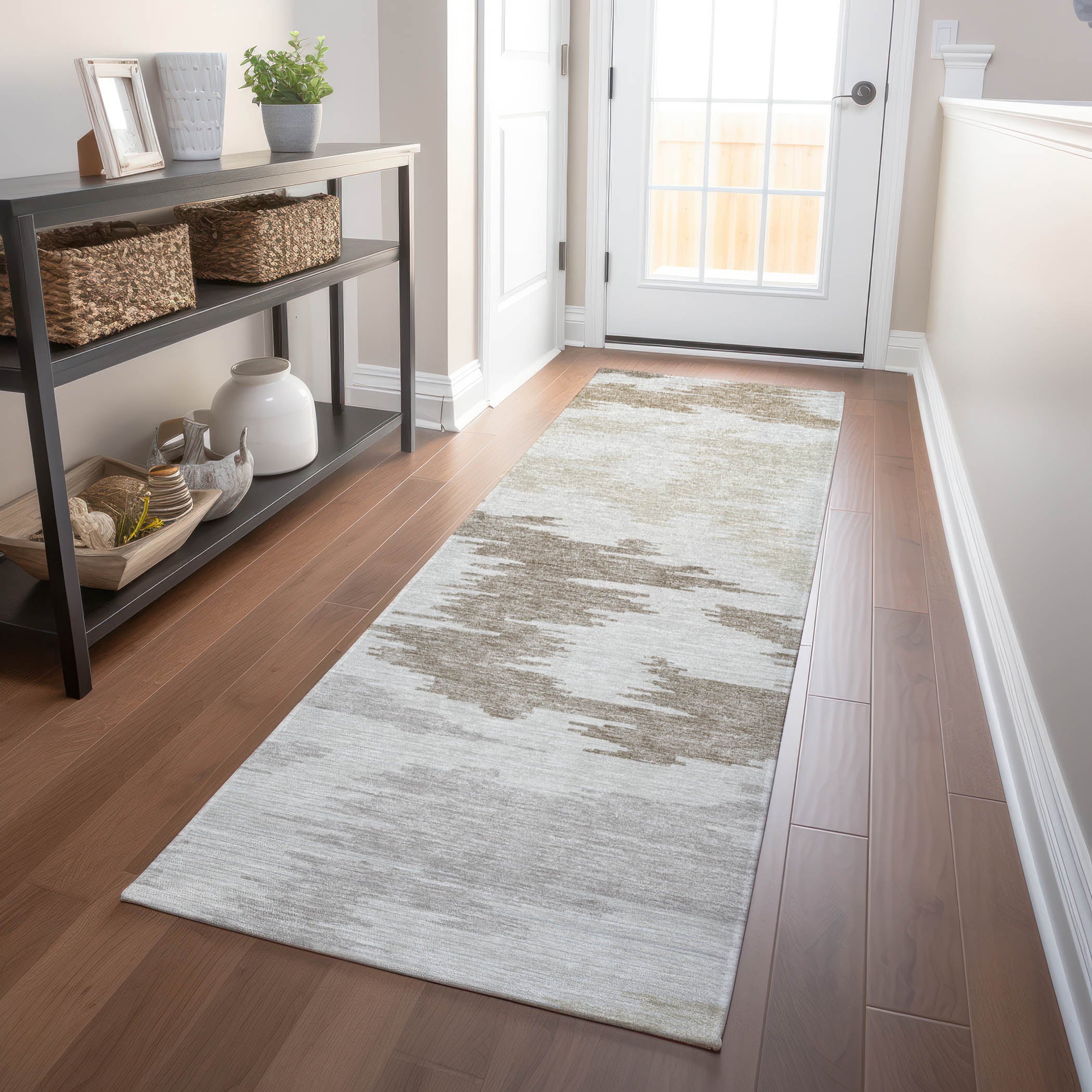 Florence Machine Washable Transitional Ivory Rug 2'3" x 7'6" #shape_Runner