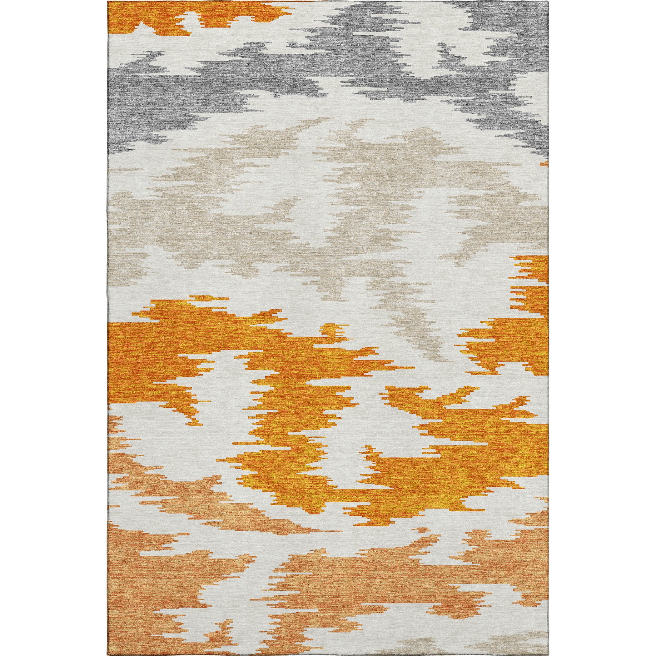 Florence Machine Washable Transitional Orange Rug 2'6" x 3'10" #shape_Rectangle
