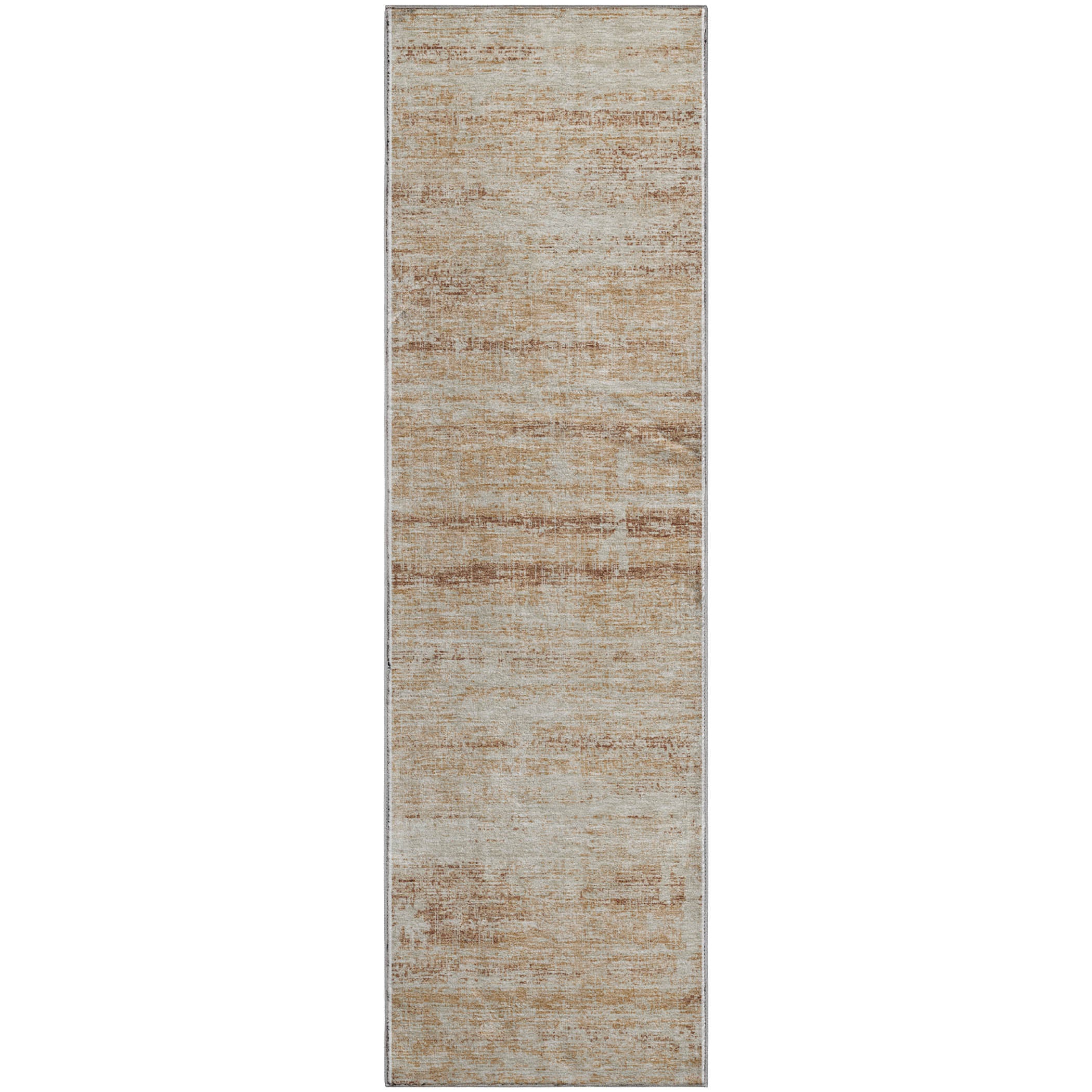 Havana Machine Washable Transitional Copper Orange Rug 2'3" x 7'6" #shape_Runner