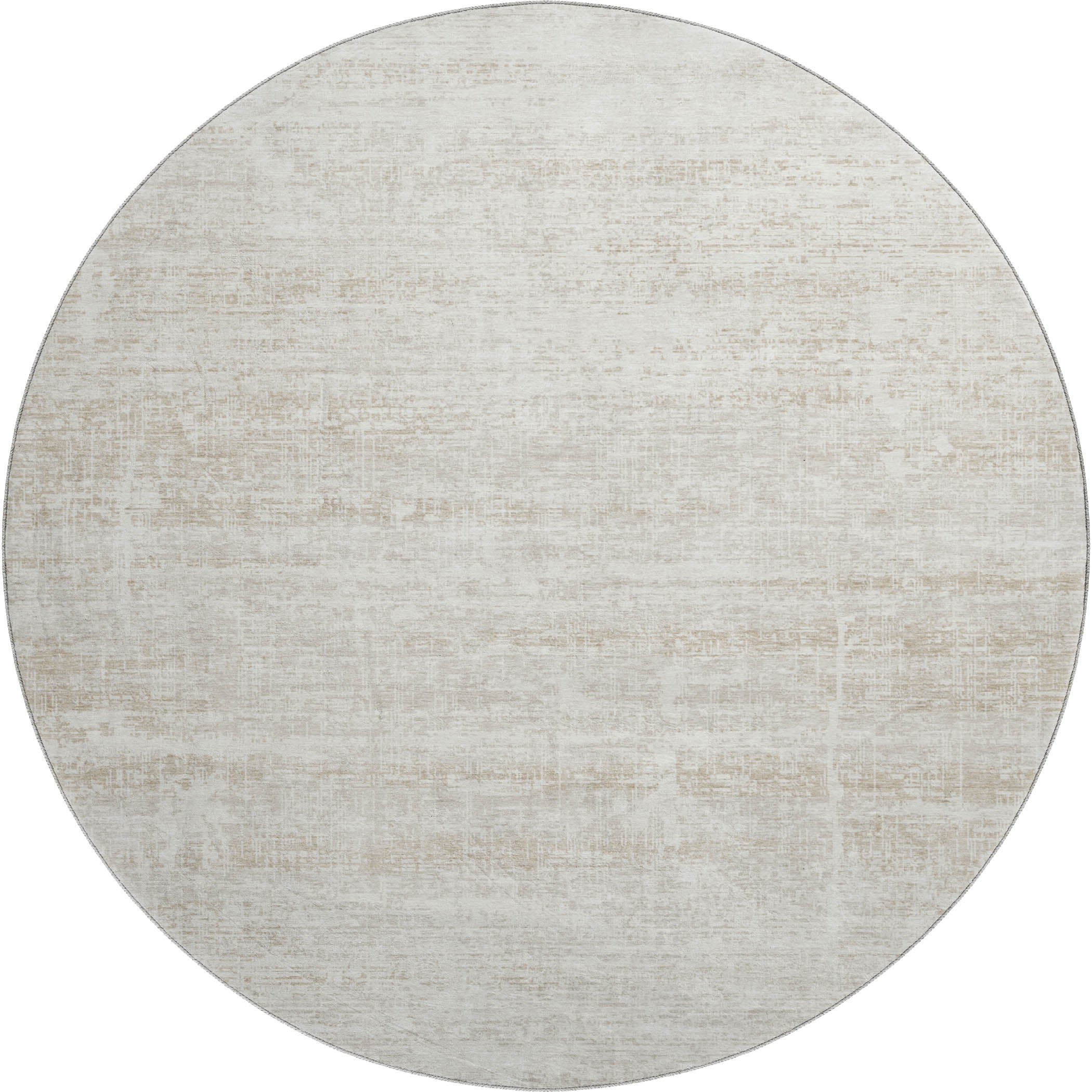 Havana Machine Washable Transitional Ivory Rug 8' x 8' #shape_Round