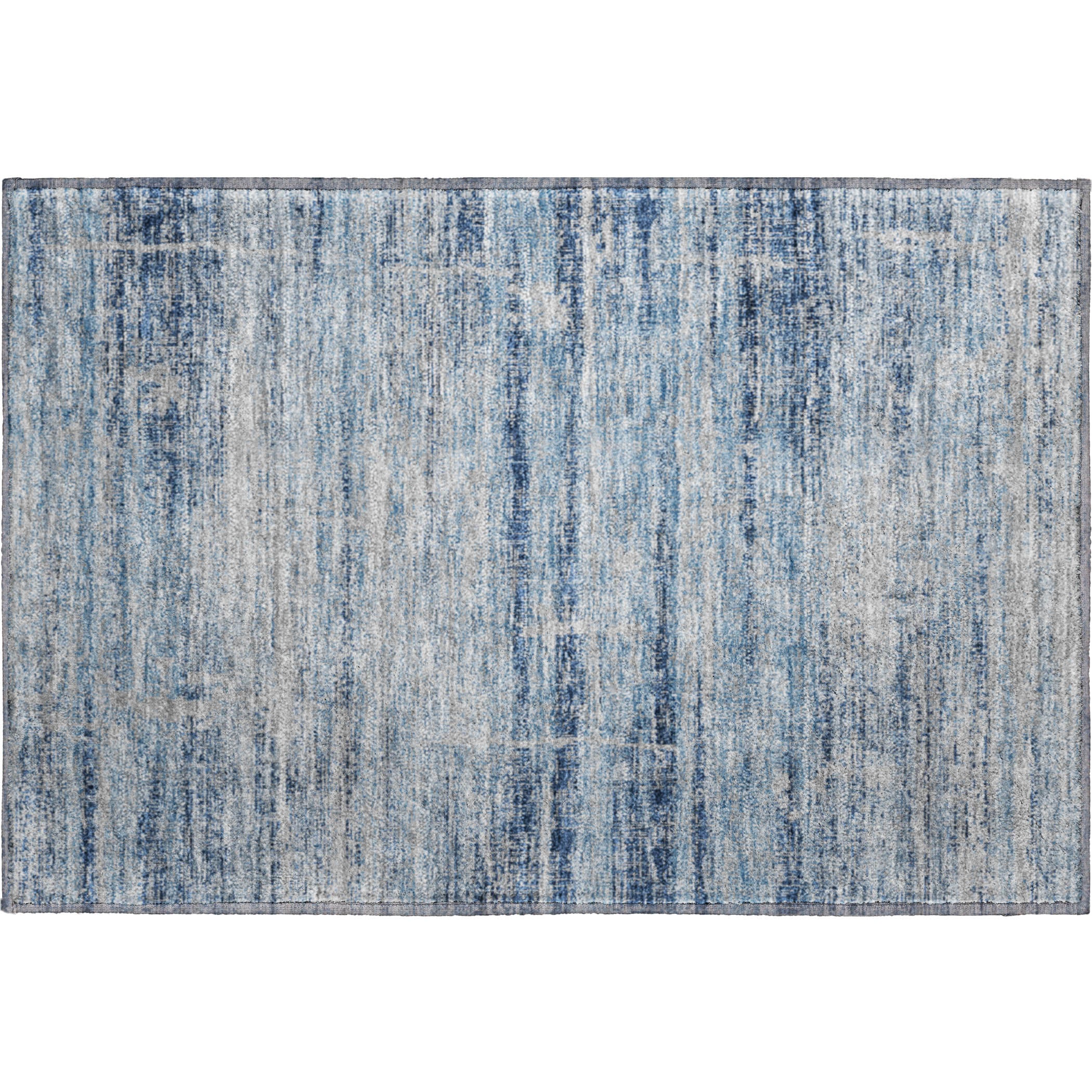Havana Machine Washable Transitional Sky Blue Rug 1'8" x 2'6" #shape_Rectangle
