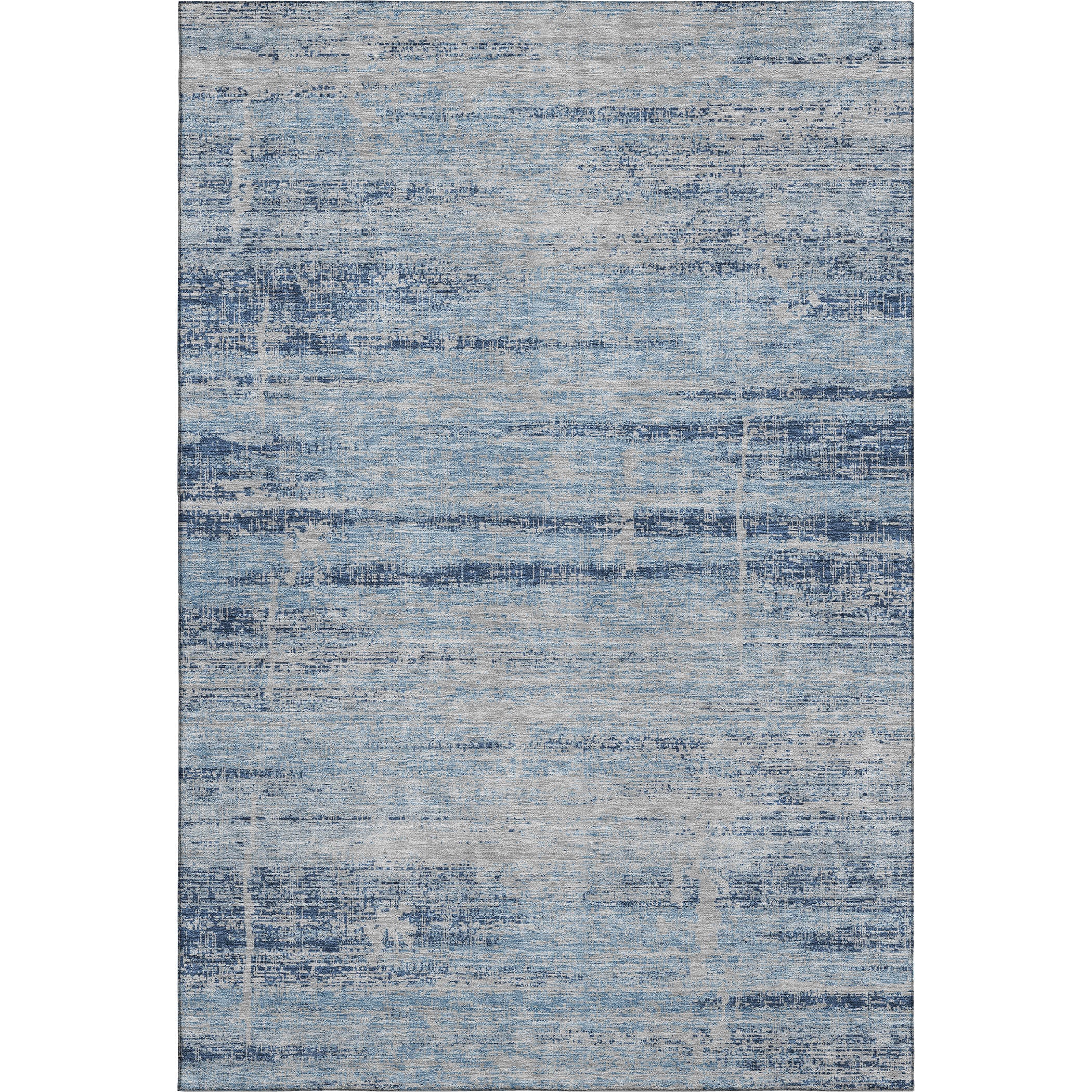 Havana Machine Washable Transitional Sky Blue Rug 2'6" x 3'10" #shape_Rectangle