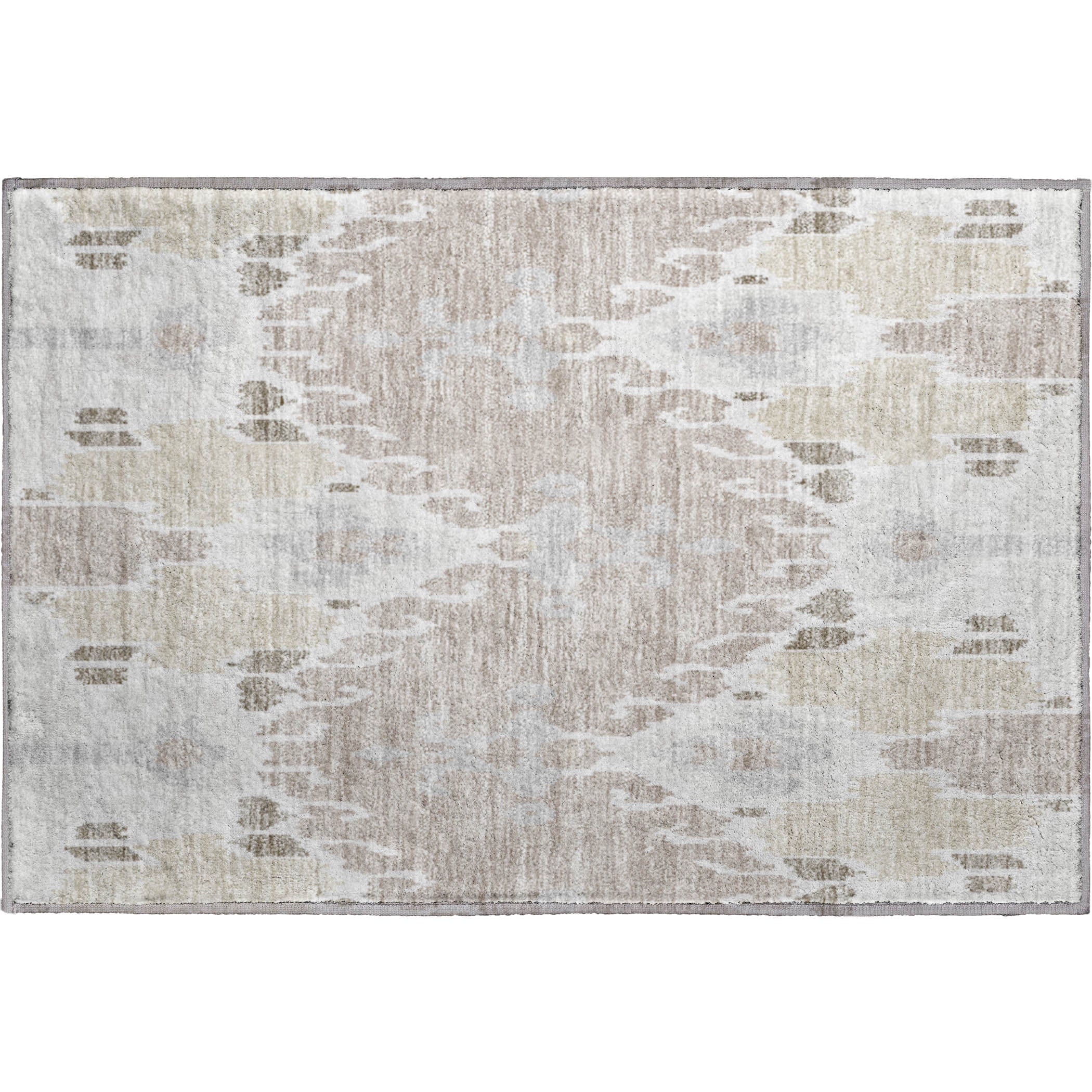 Mdina Machine Washable Transitional Ivory Rug 1'8" x 2'6" #shape_Rectangle