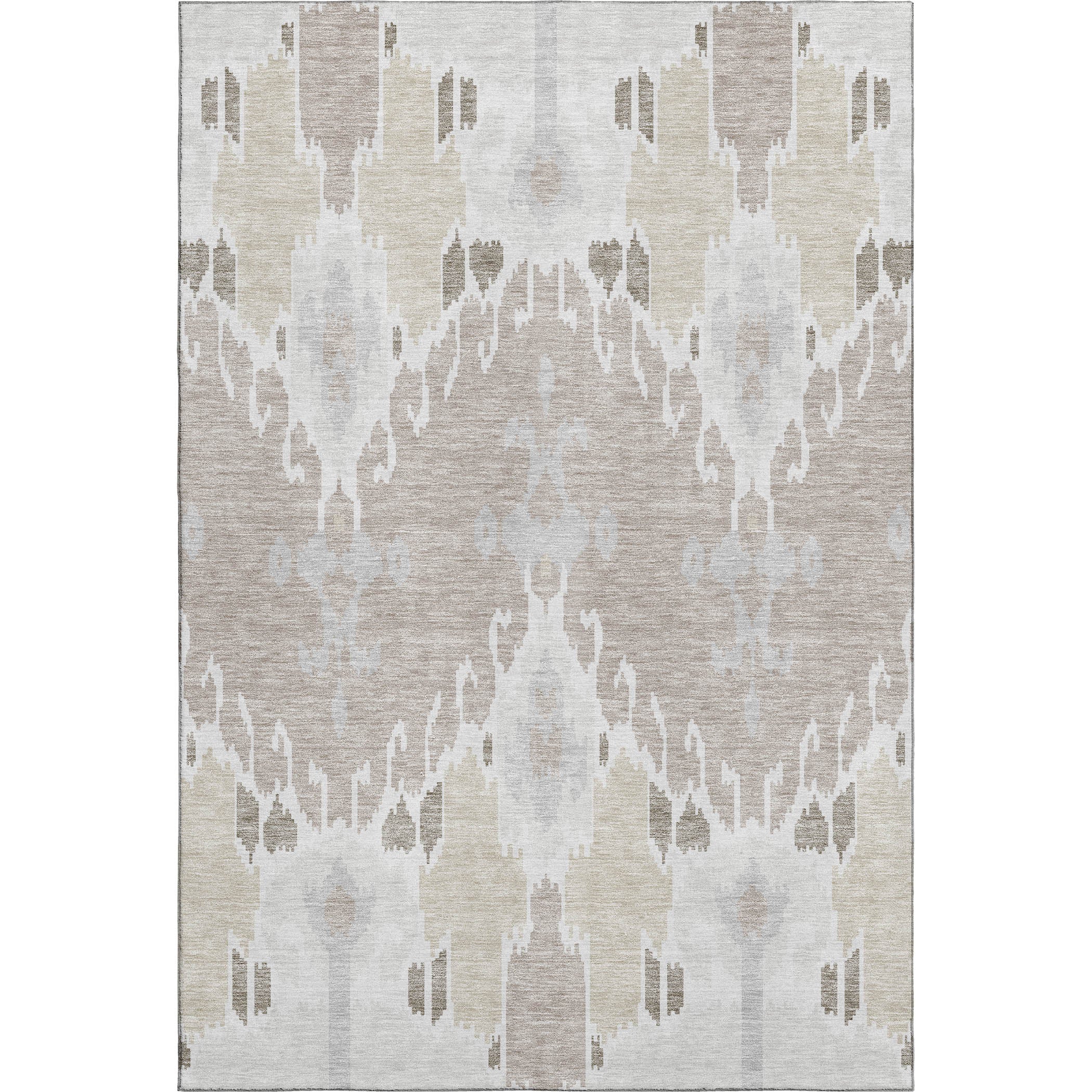 Mdina Machine Washable Transitional Ivory Rug 2'6" x 3'10" #shape_Rectangle